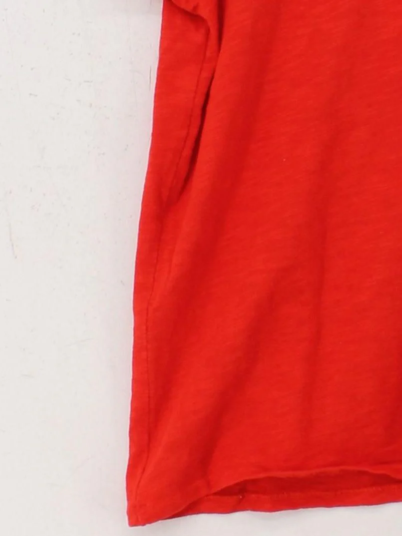 Whistles Women's T-Shirt M Red 100% Cotton Short Sleeve Round Neck Basic - Image 4