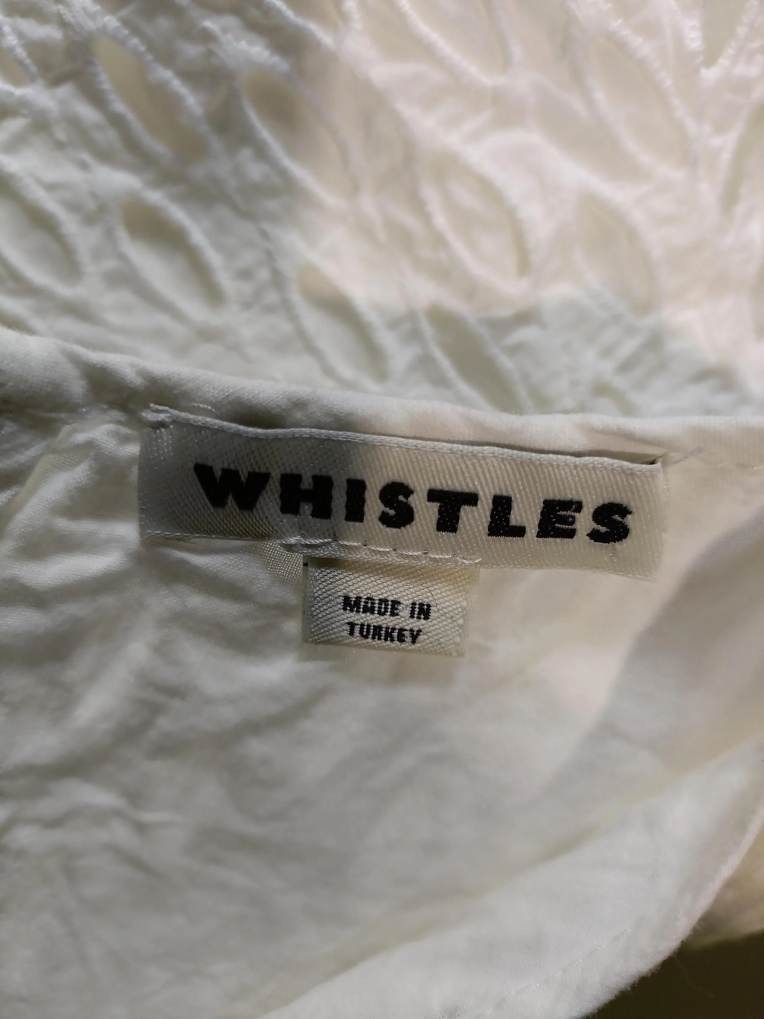 Whistles Women's Top UK 10 White 100% Cotton Basic - Image 5
