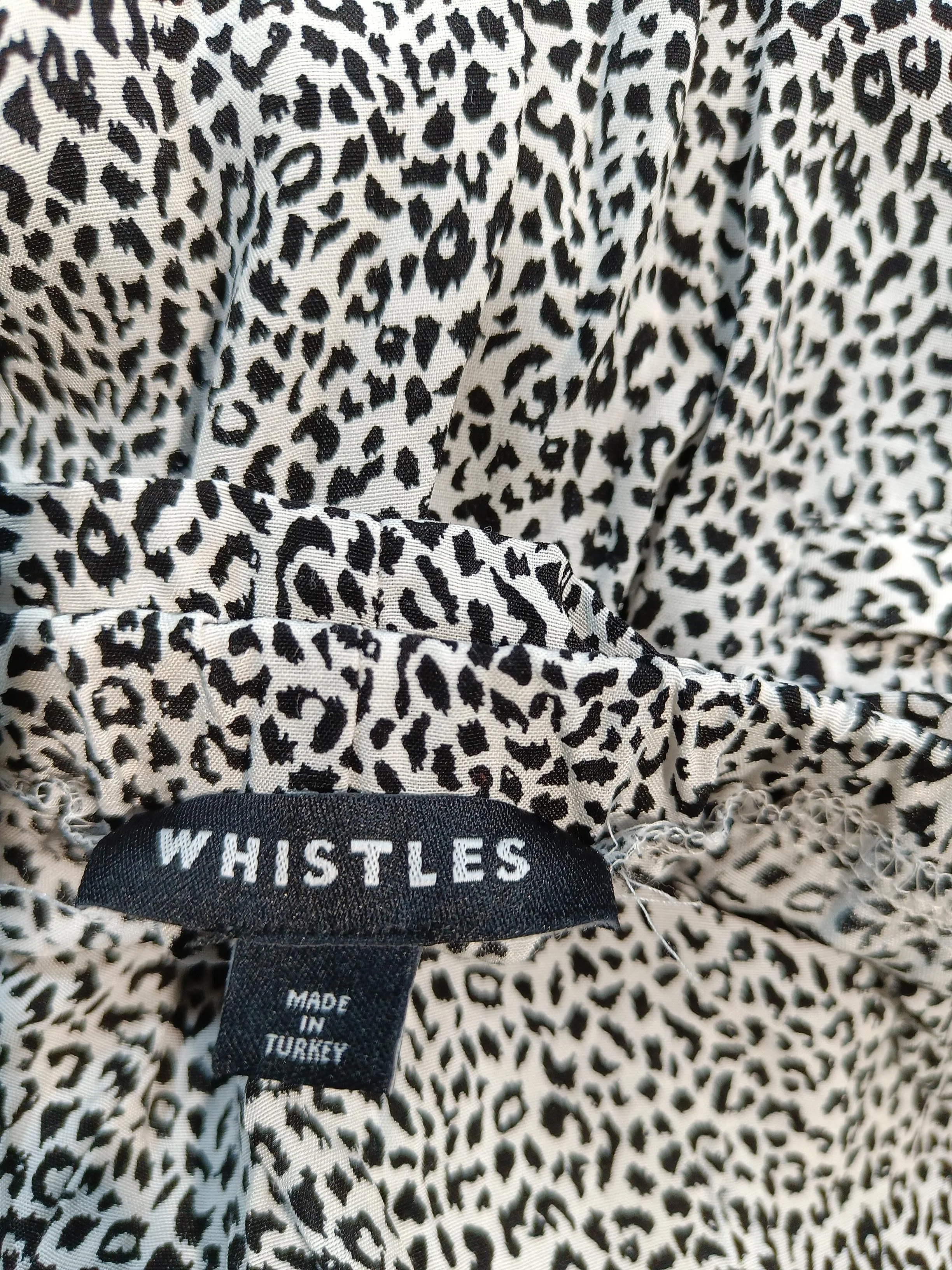 Whistles Women's Trousers UK 10 Multi Animal Print 100% Viscose Wide-Leg Cropped - Image 5