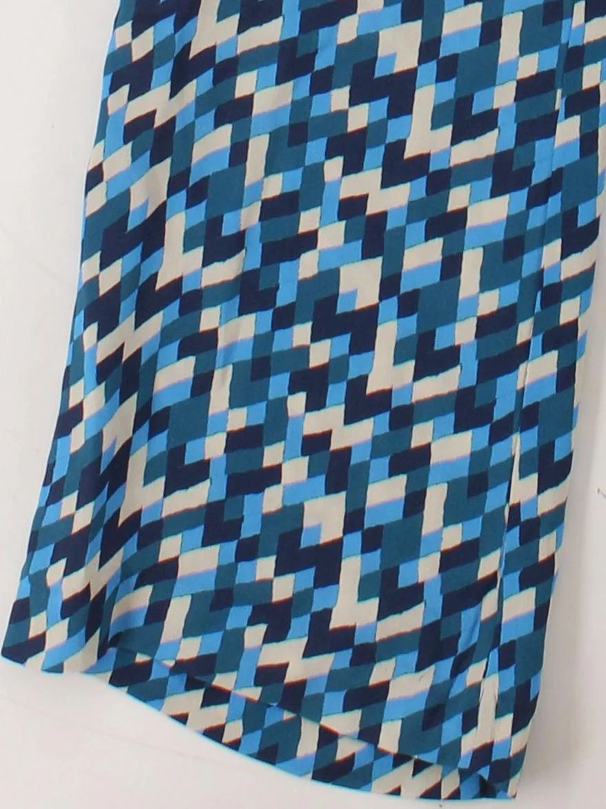 Whistles Women's Trousers UK 10 Multi Geometric 100% Viscose Wide-Leg Chino - Image 4