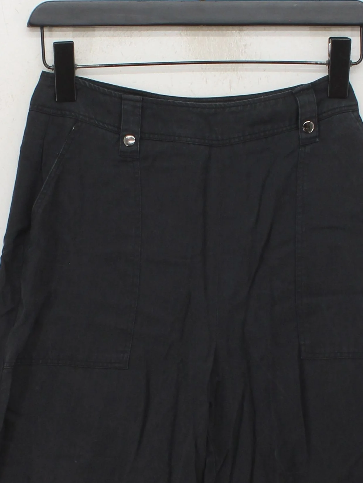 Whistles Women's Trousers UK 6 Black 100% Other Wide-Leg Cargo - Image 3