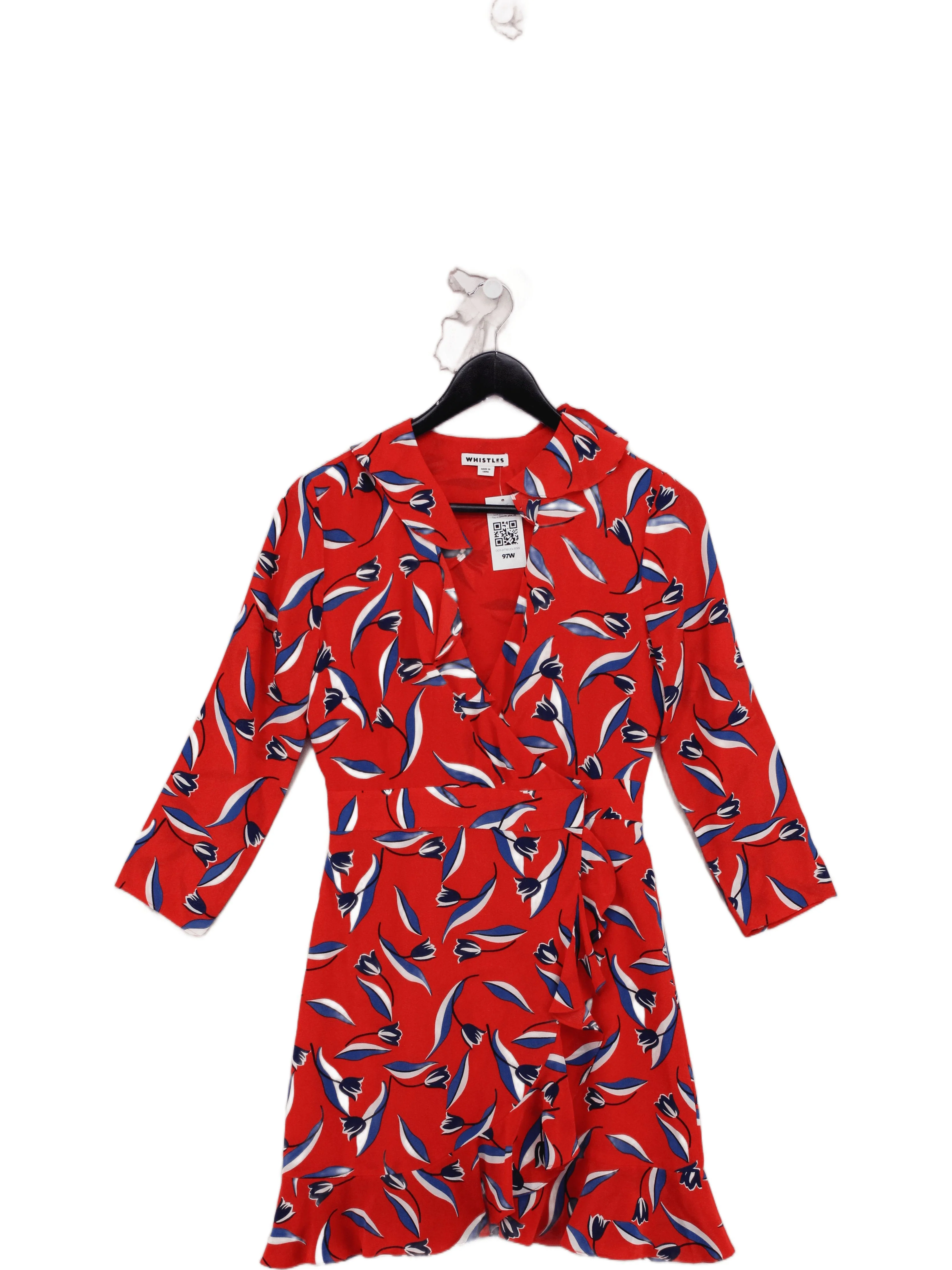 Whistles Wrap Mini Dress XXS in Red
