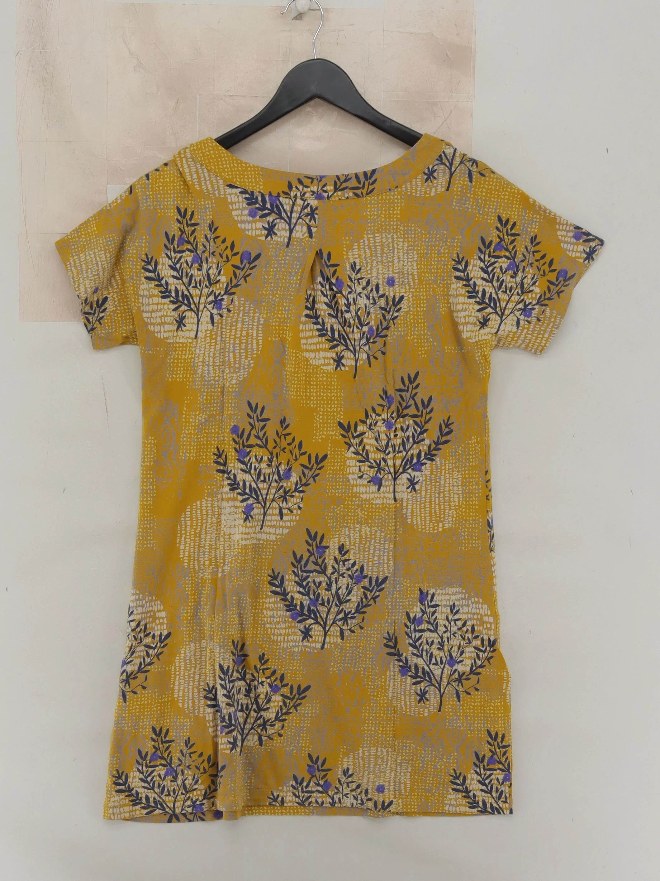 White Stuff T-Shirt Mini Dress UK12 in Yellow - Image 2