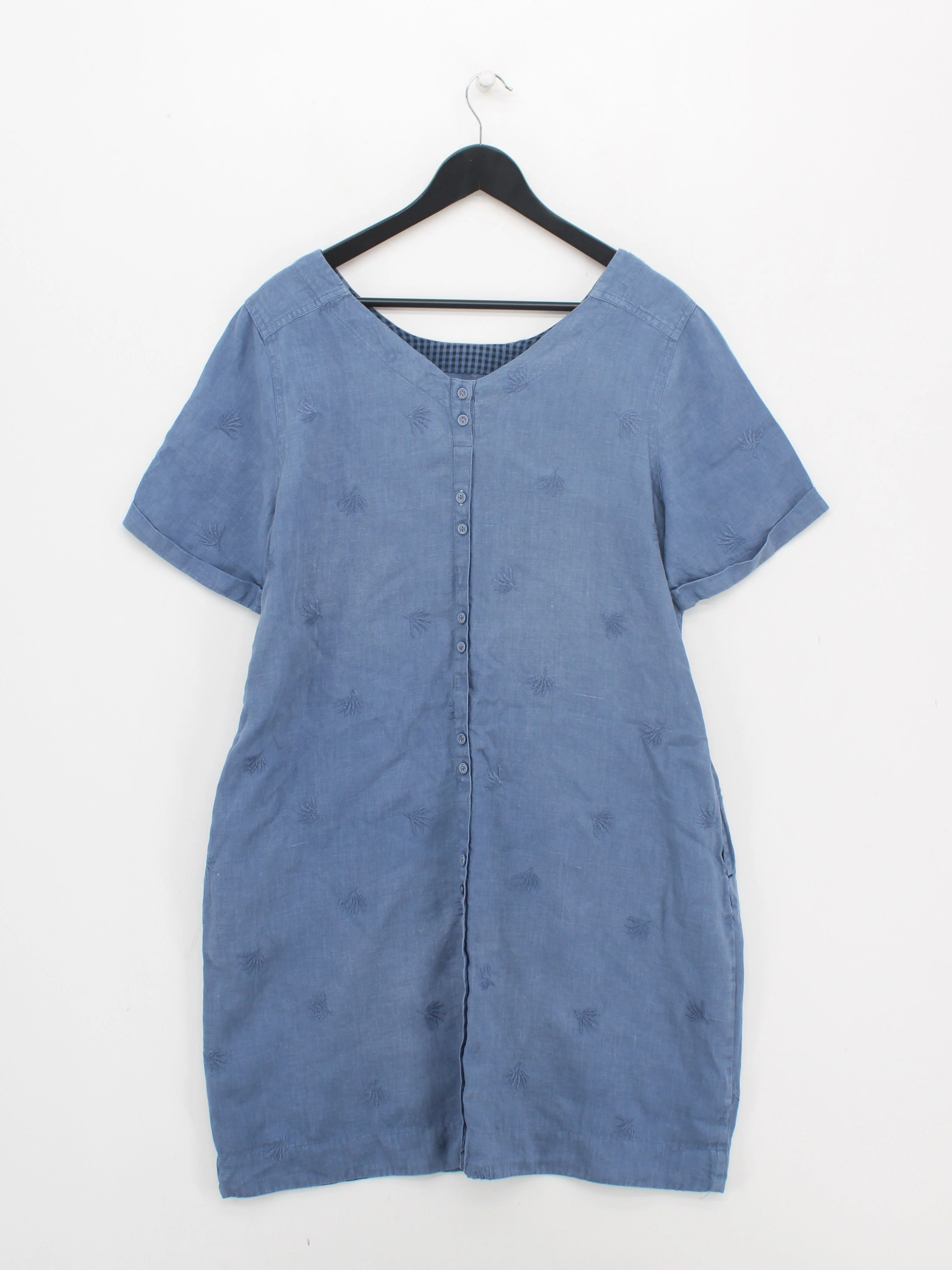 White Stuff T-Shirt Mini Dress UK14 in Blue - Image 2