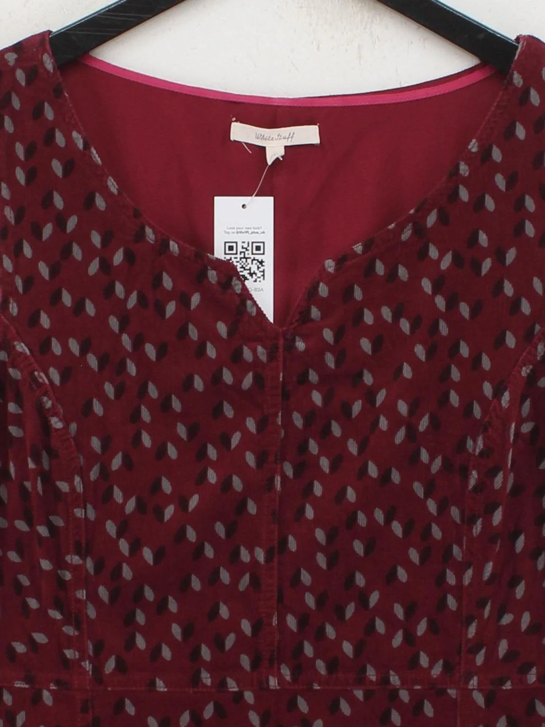 White Stuff T-Shirt Mini Dress UK14 in Red - Image 3