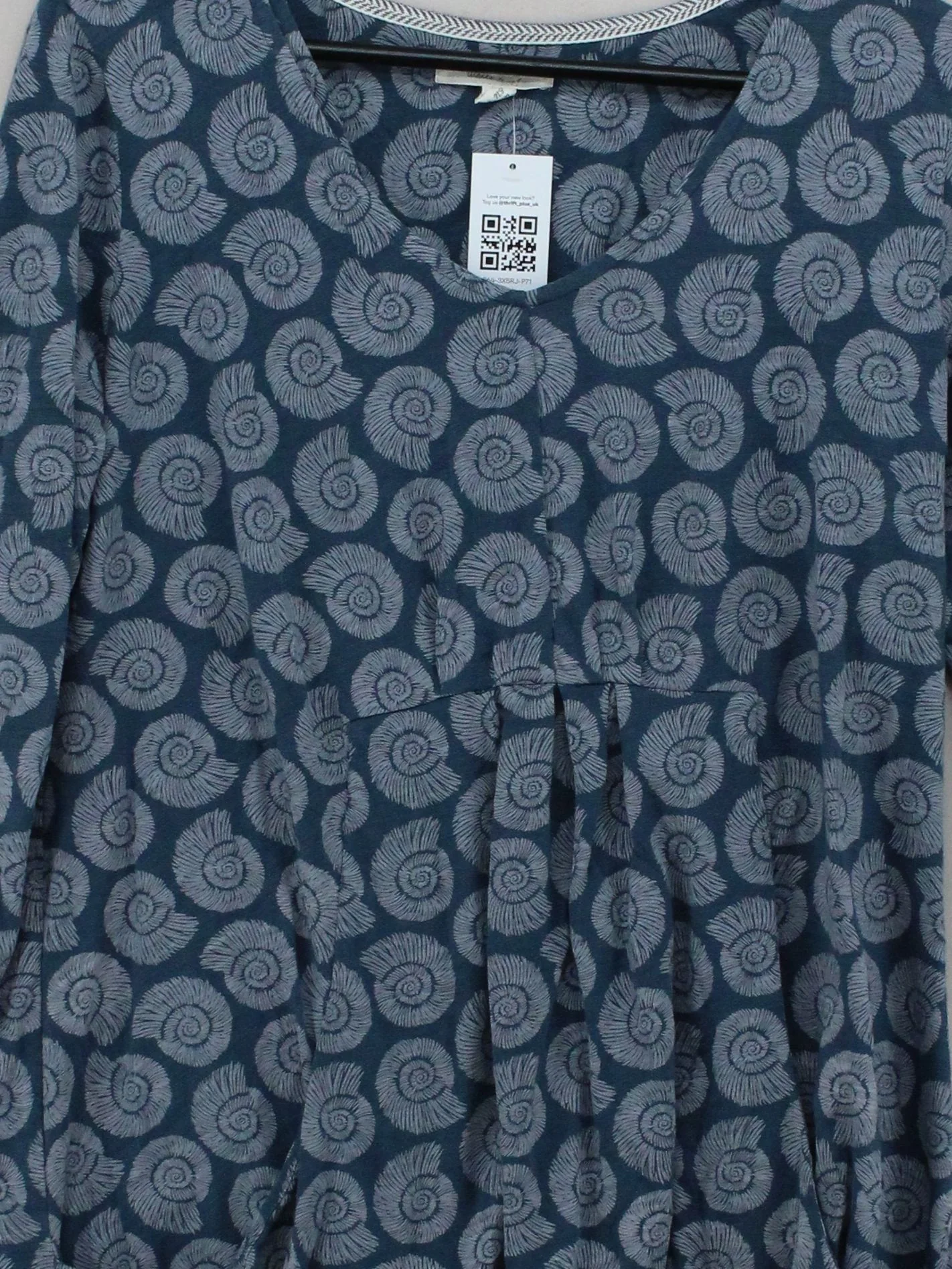White Stuff T-Shirt Mini Dress UK18 in Blue - Image 3