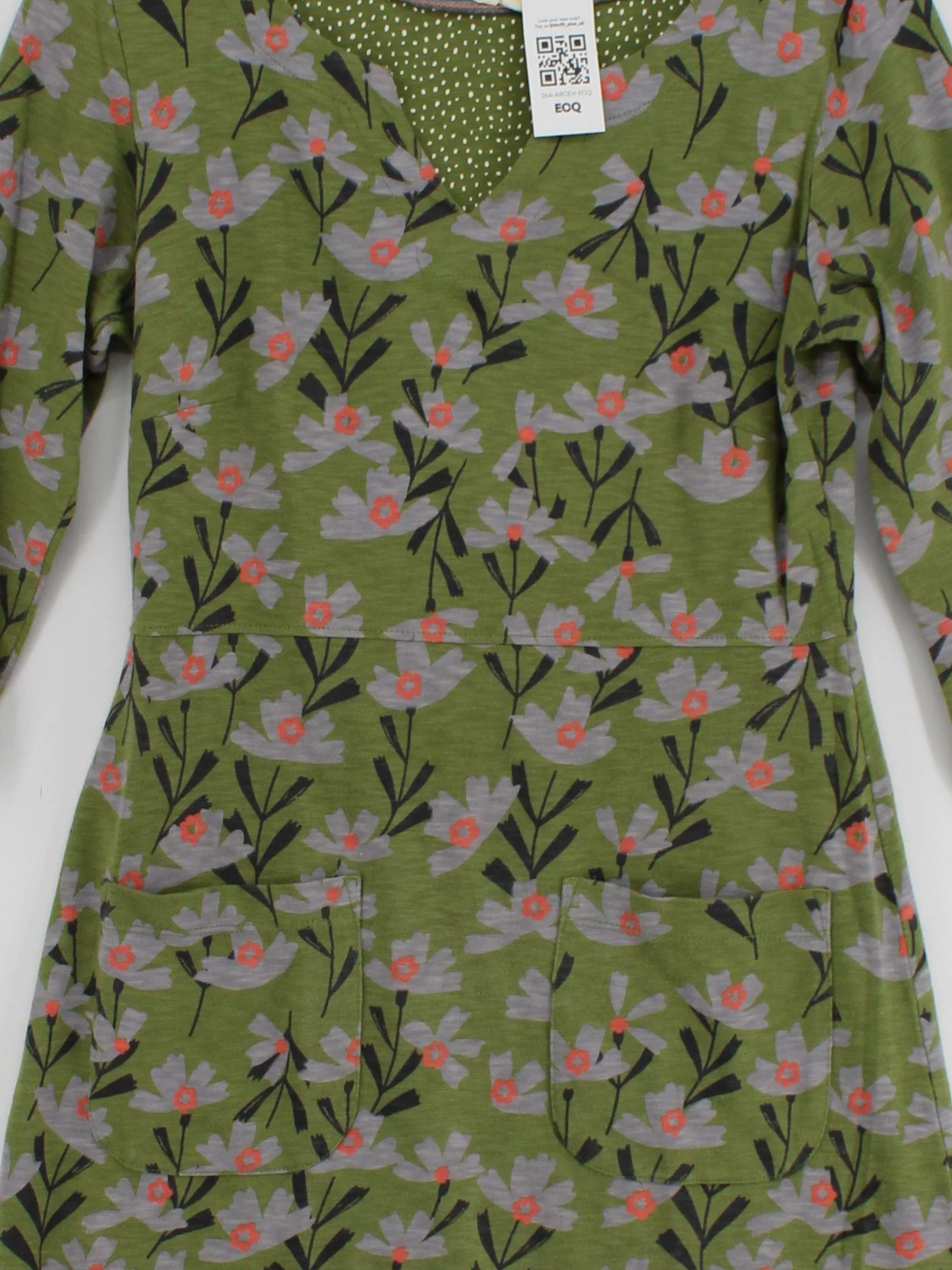 White Stuff T-Shirt Mini Dress UK8 in Green - Image 3