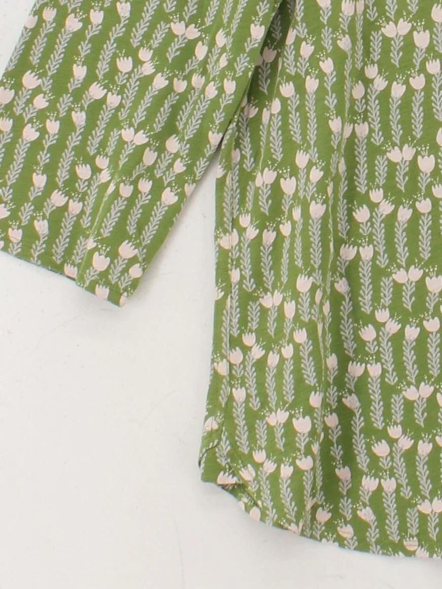 White Stuff Women's Blouse UK 18 Green 100% Cotton Basic - Image 4