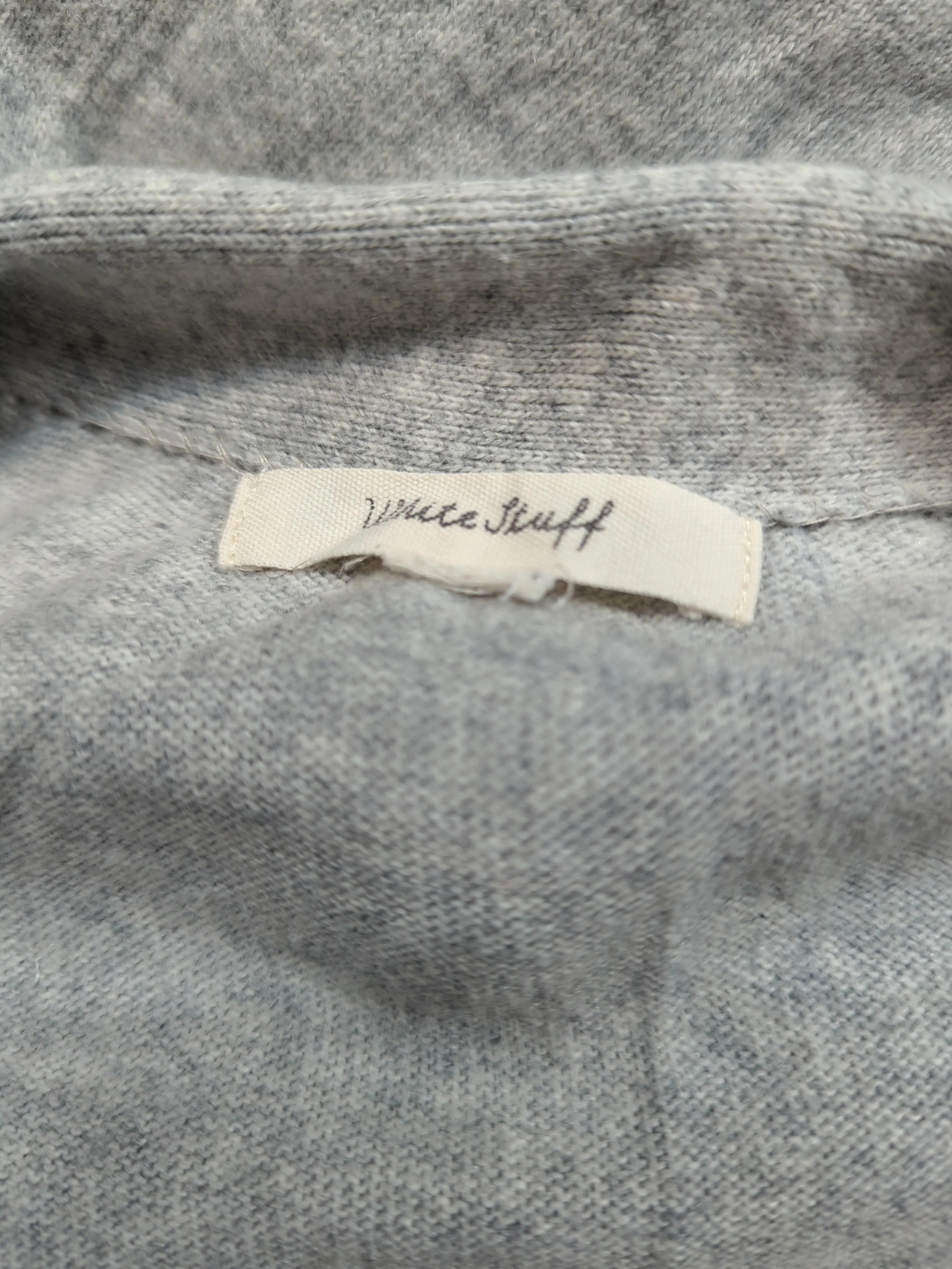 White Stuff Women's Cardigan S Grey Cotton with Viscose, Nylon, Other Cardigan - Image 6