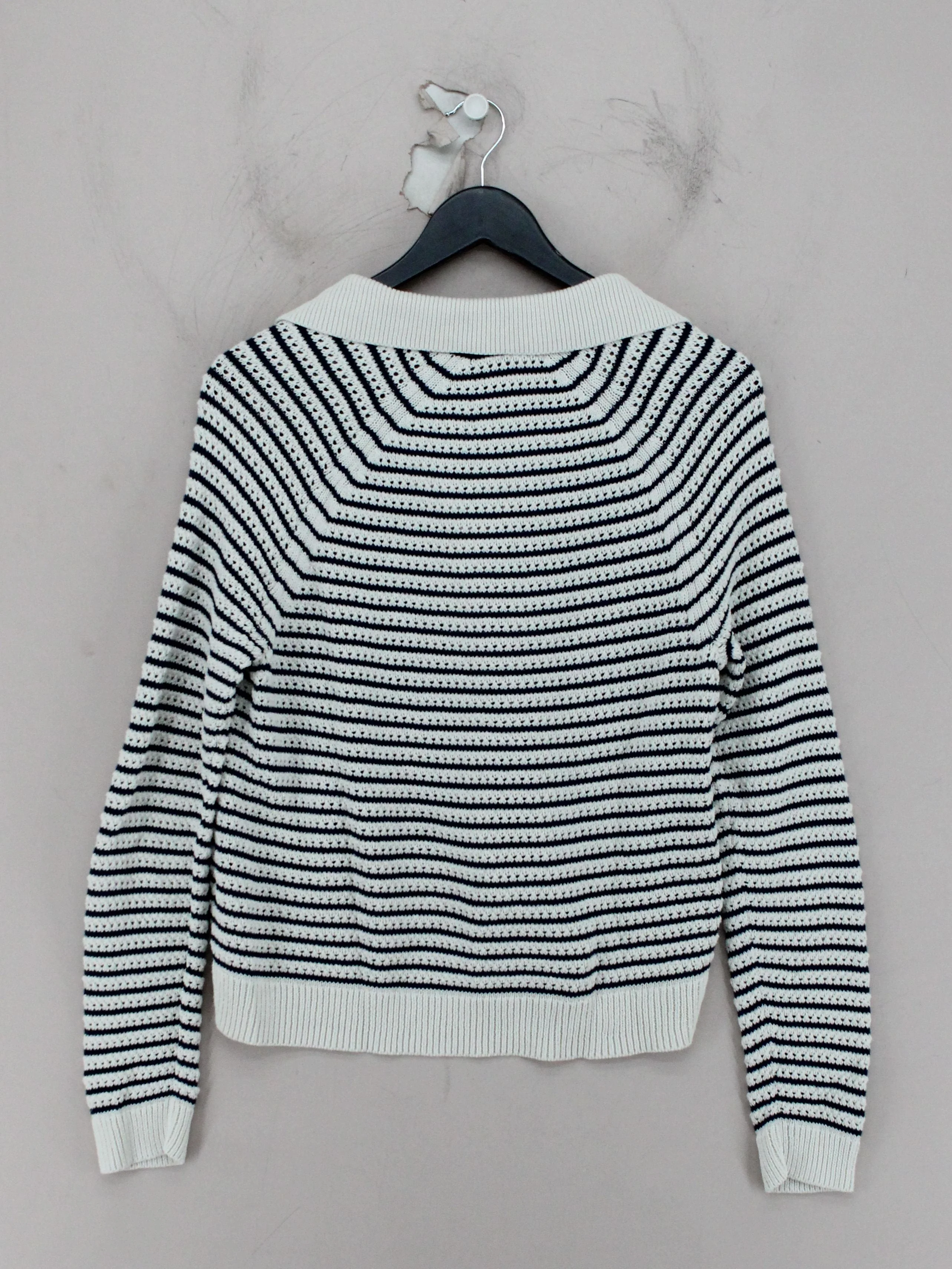 White Stuff Women's Cardigan S Multi Striped 100% Cotton Collared Cardigan - Image 2