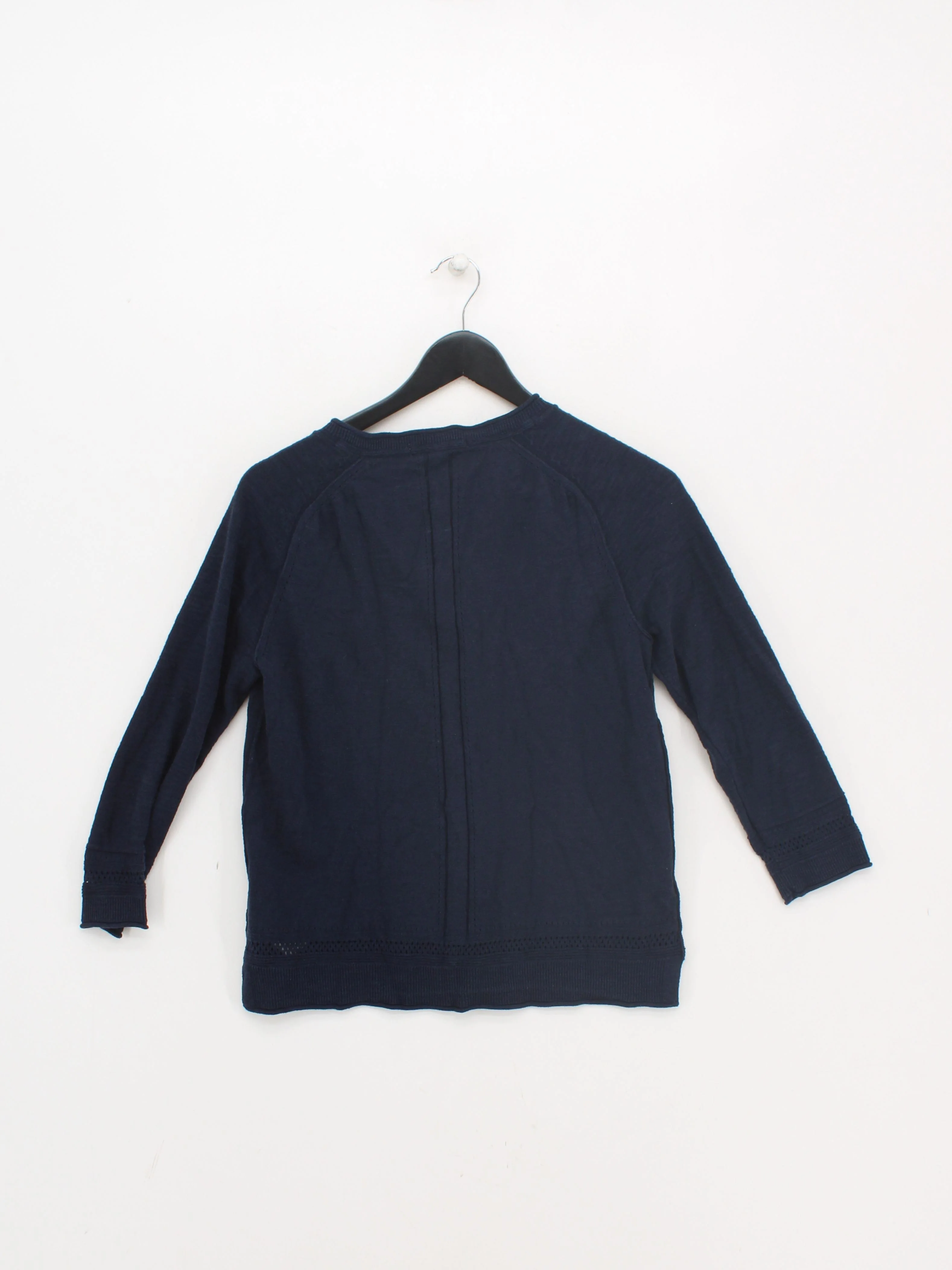 White Stuff Women's Cardigan UK 10 Blue 100% Cotton Round Neck Cardigan - Image 2