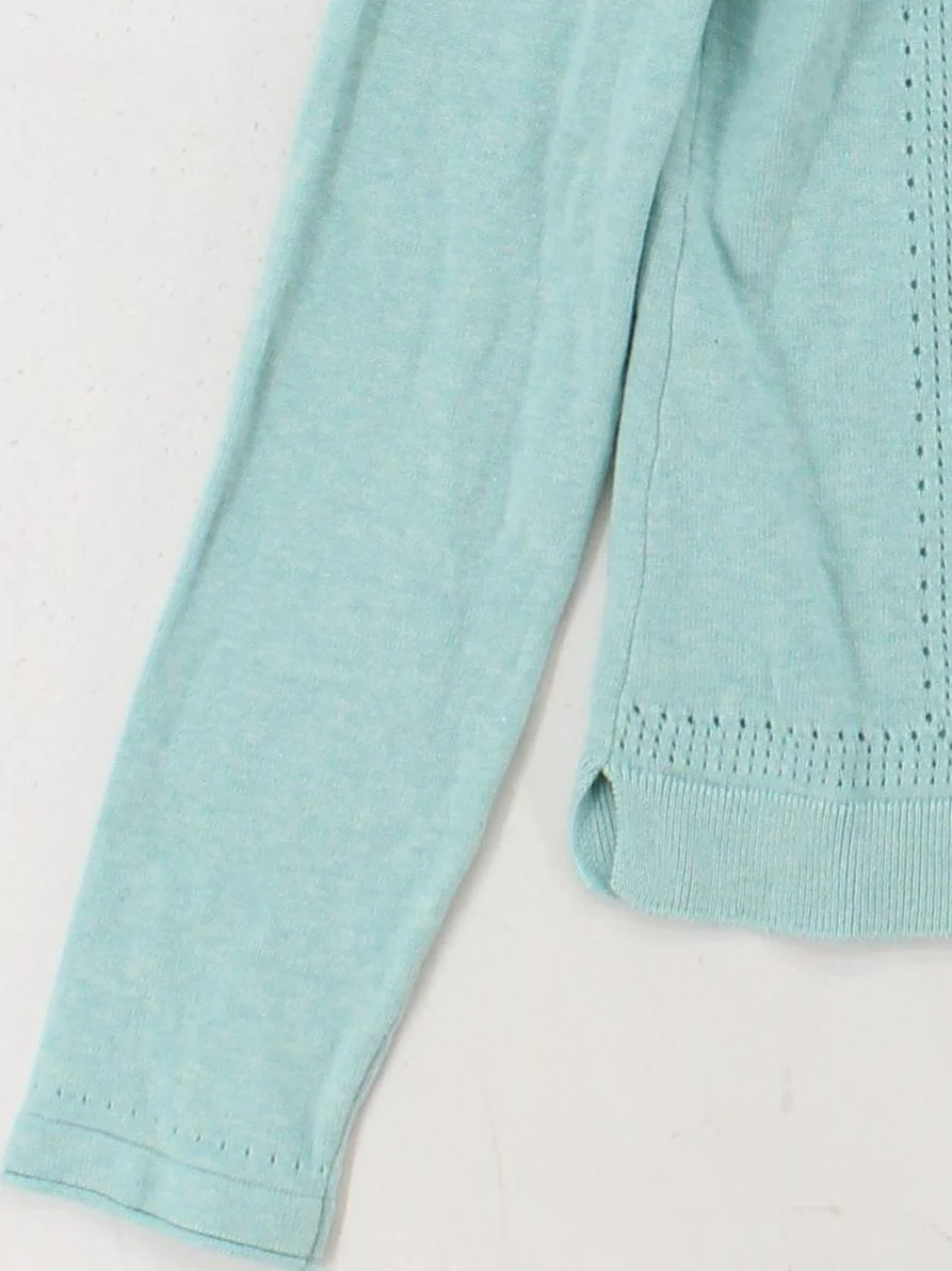 White Stuff Women's Cardigan UK 12 Blue 100% Cotton Round Neck Cardigan - Image 4