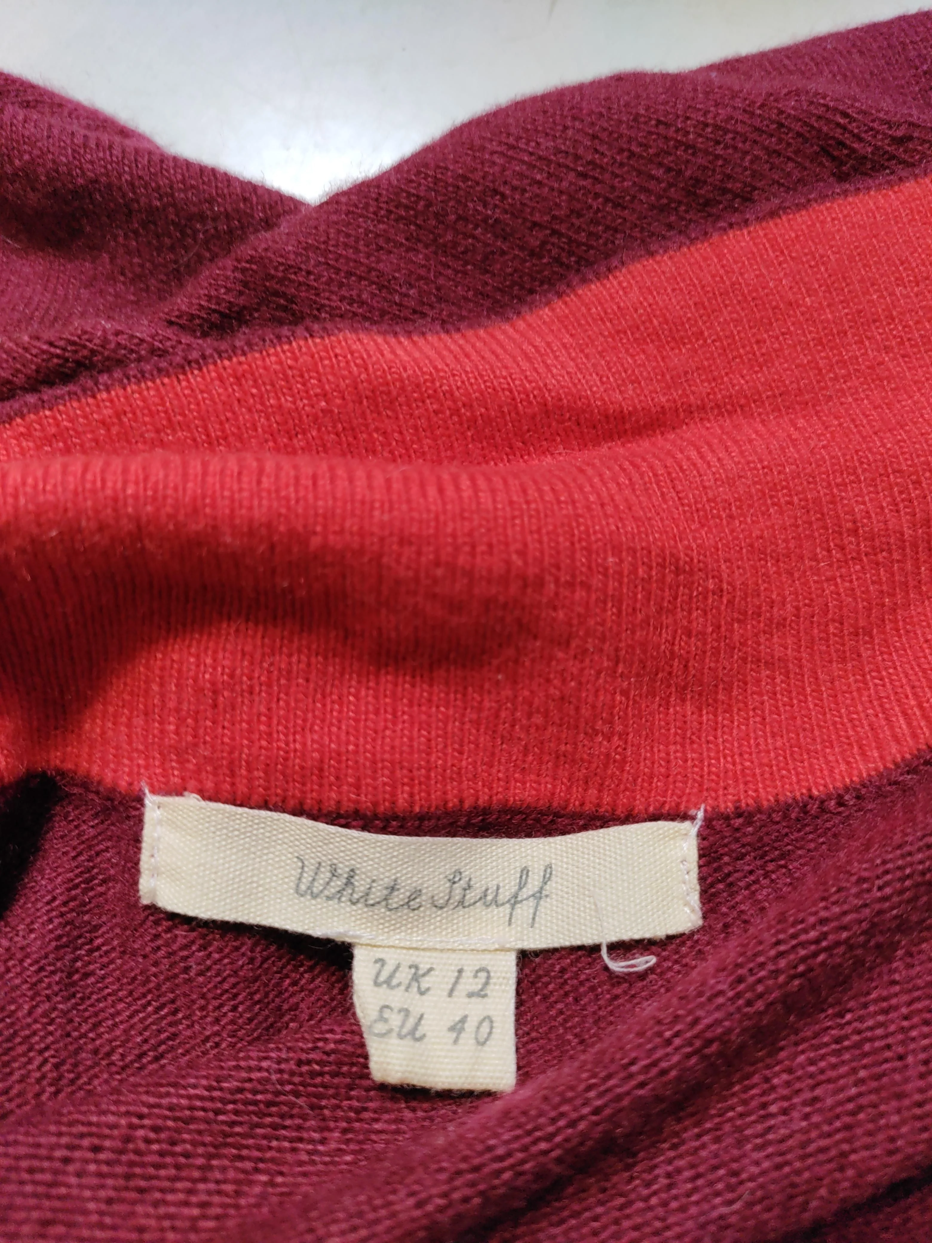 White Stuff Women's Cardigan UK 12 Red Viscose - Image 6