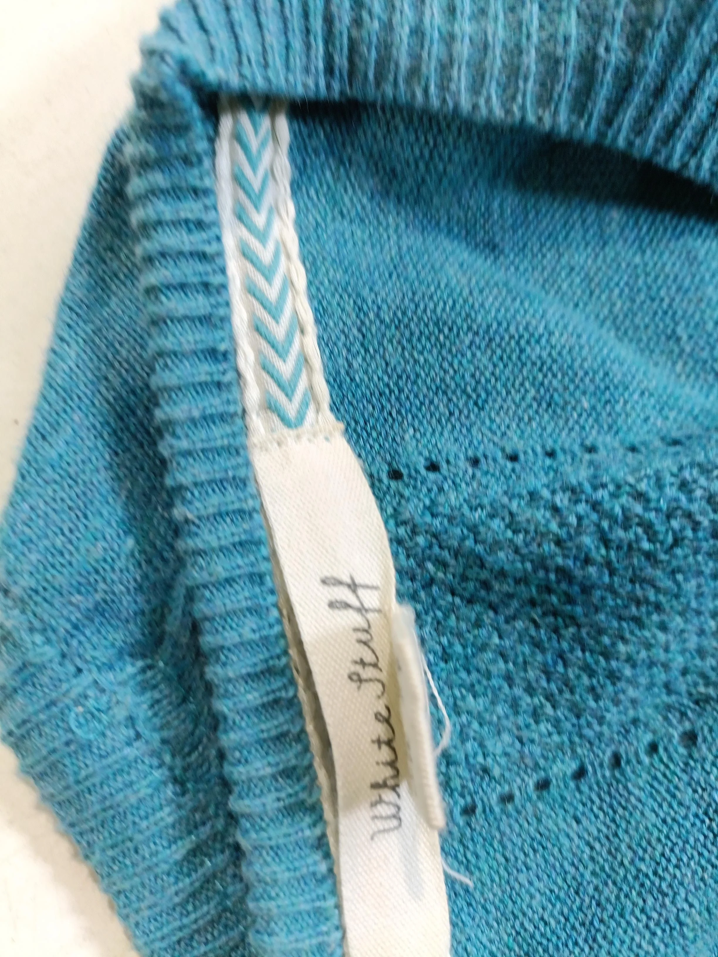 White Stuff Women's Cardigan UK 16 Blue 100% Cotton Round Neck Cardigan - Image 6