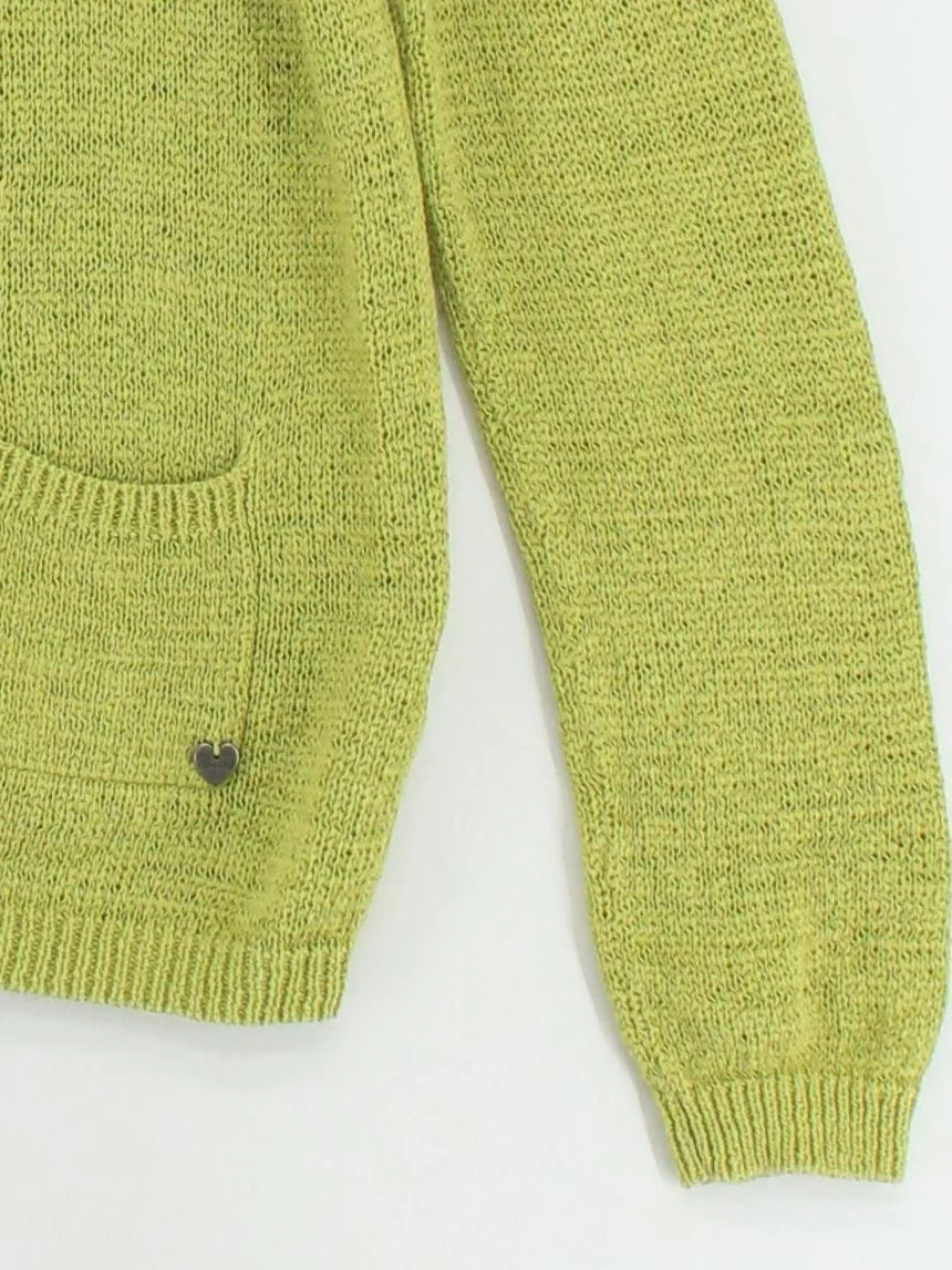 White Stuff Women's Cardigan UK 16 Green Linen with Cotton, Nylon Cardigan - Image 4