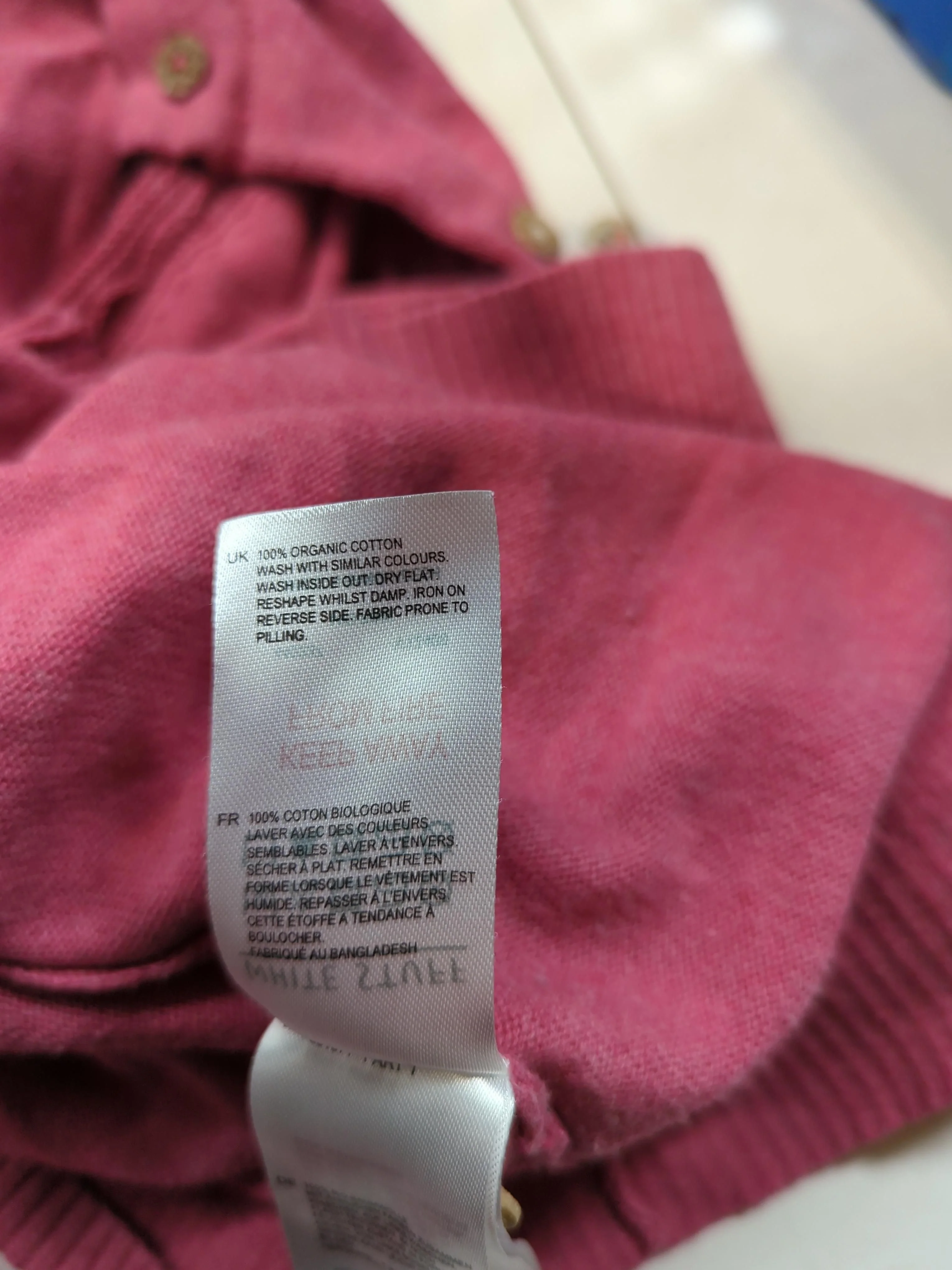 White Stuff Women's Cardigan UK 16 Pink 100% Cotton Round Neck Cardigan - Image 7