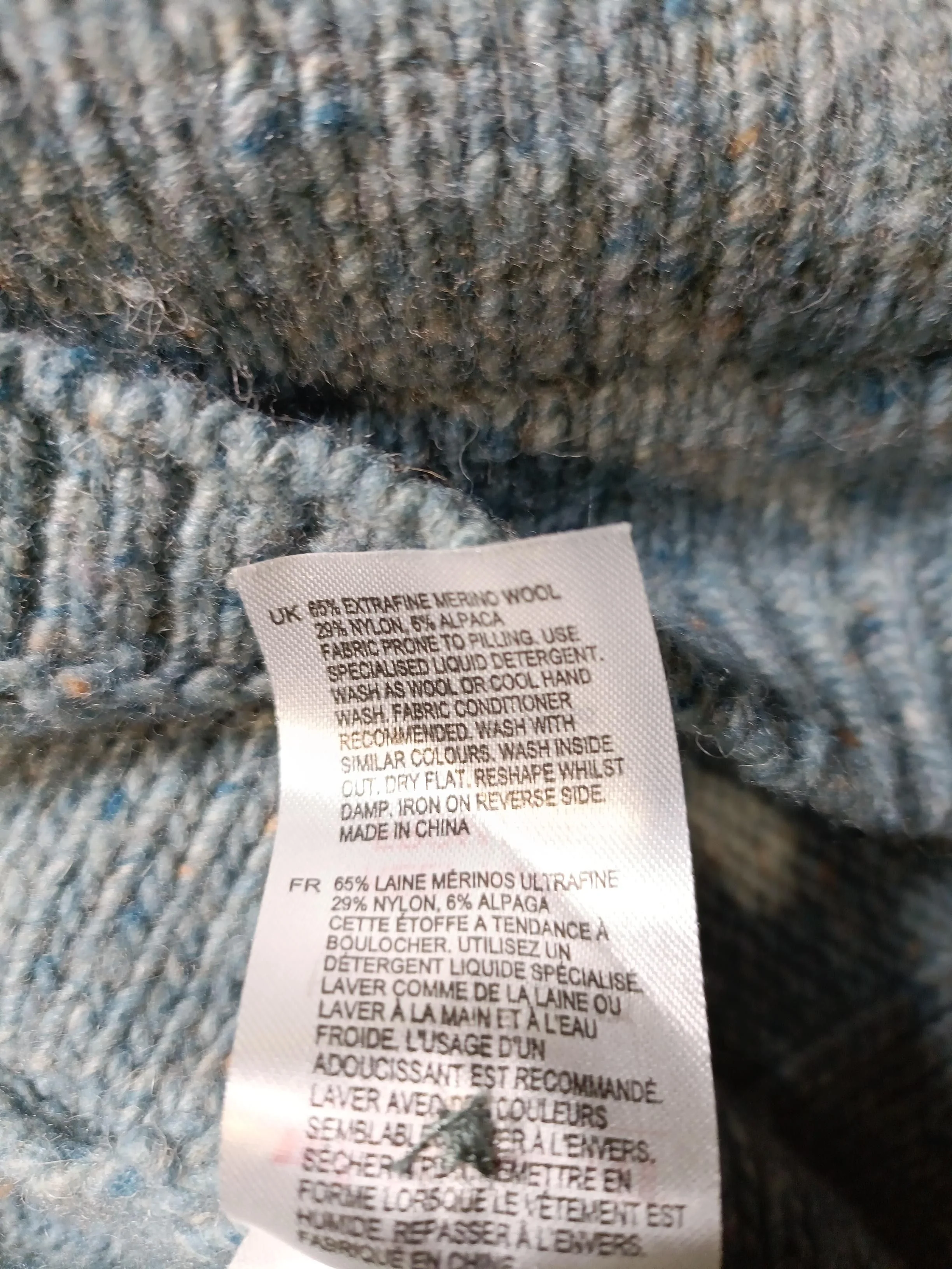 White Stuff Women's Cardigan UK 20 Blue Wool with Nylon, Angora Cardigan - Image 6