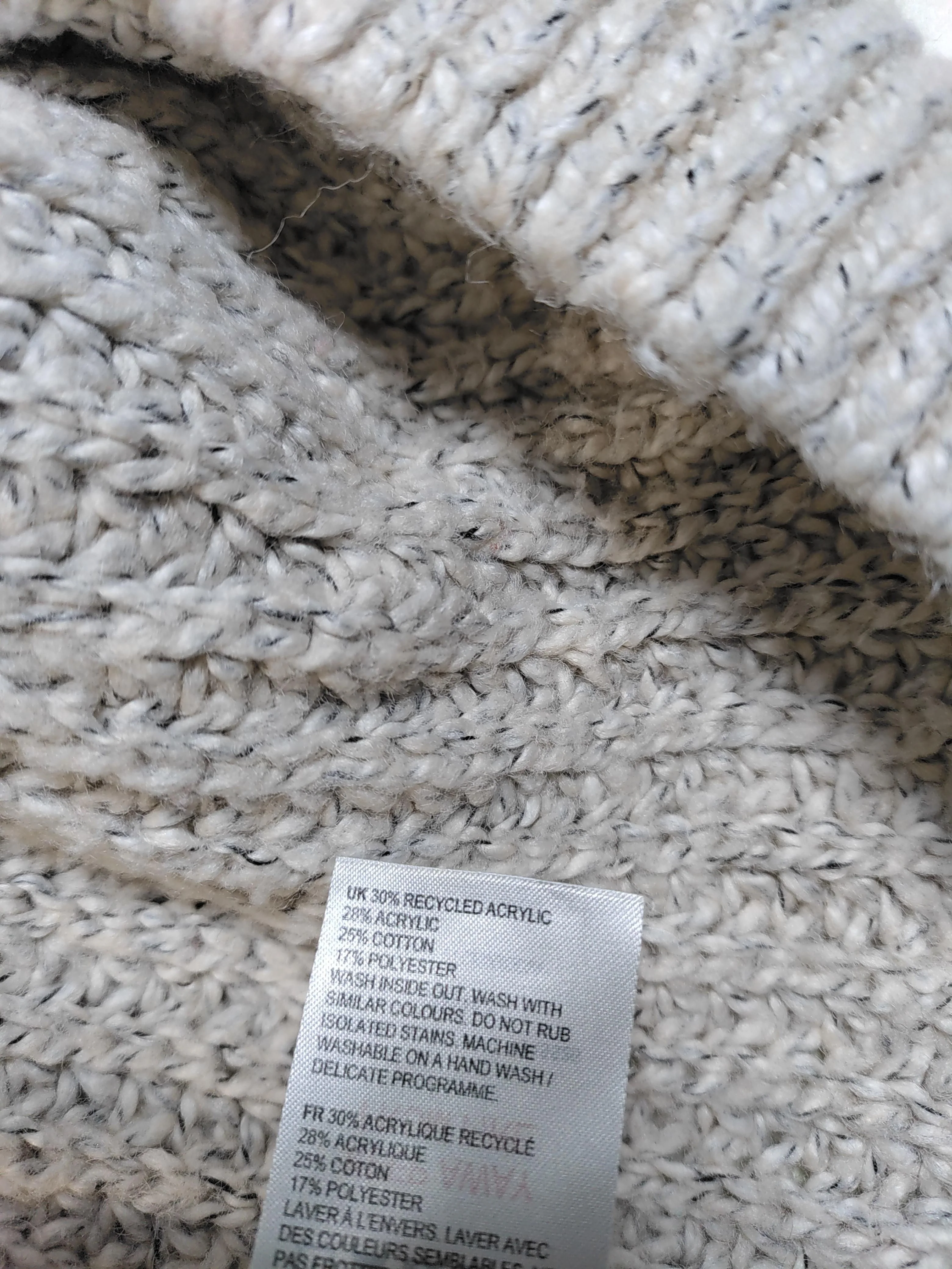 White Stuff Women's Cardigan UK 6 Cream Acrylic with Cotton, Polyester Cardigan - Image 6