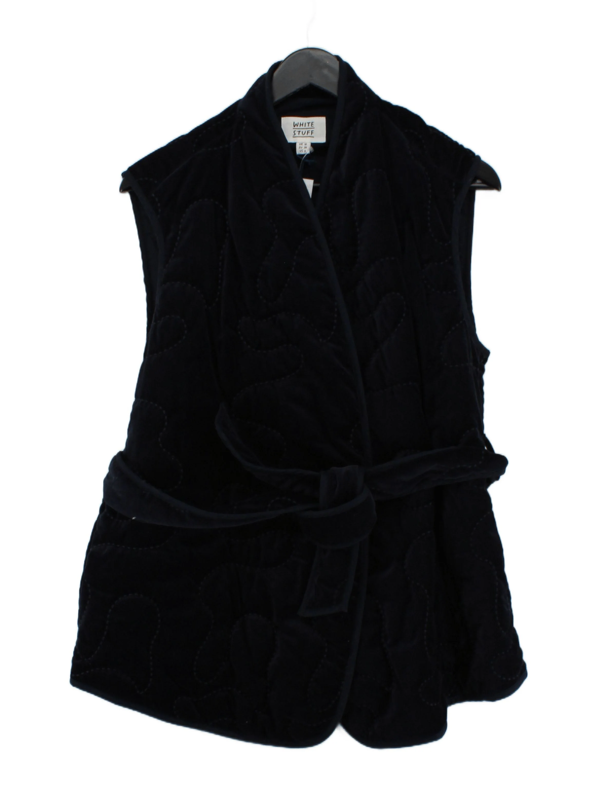 White Stuff Women's Coat UK 10 Blue 100% Cotton Overcoat