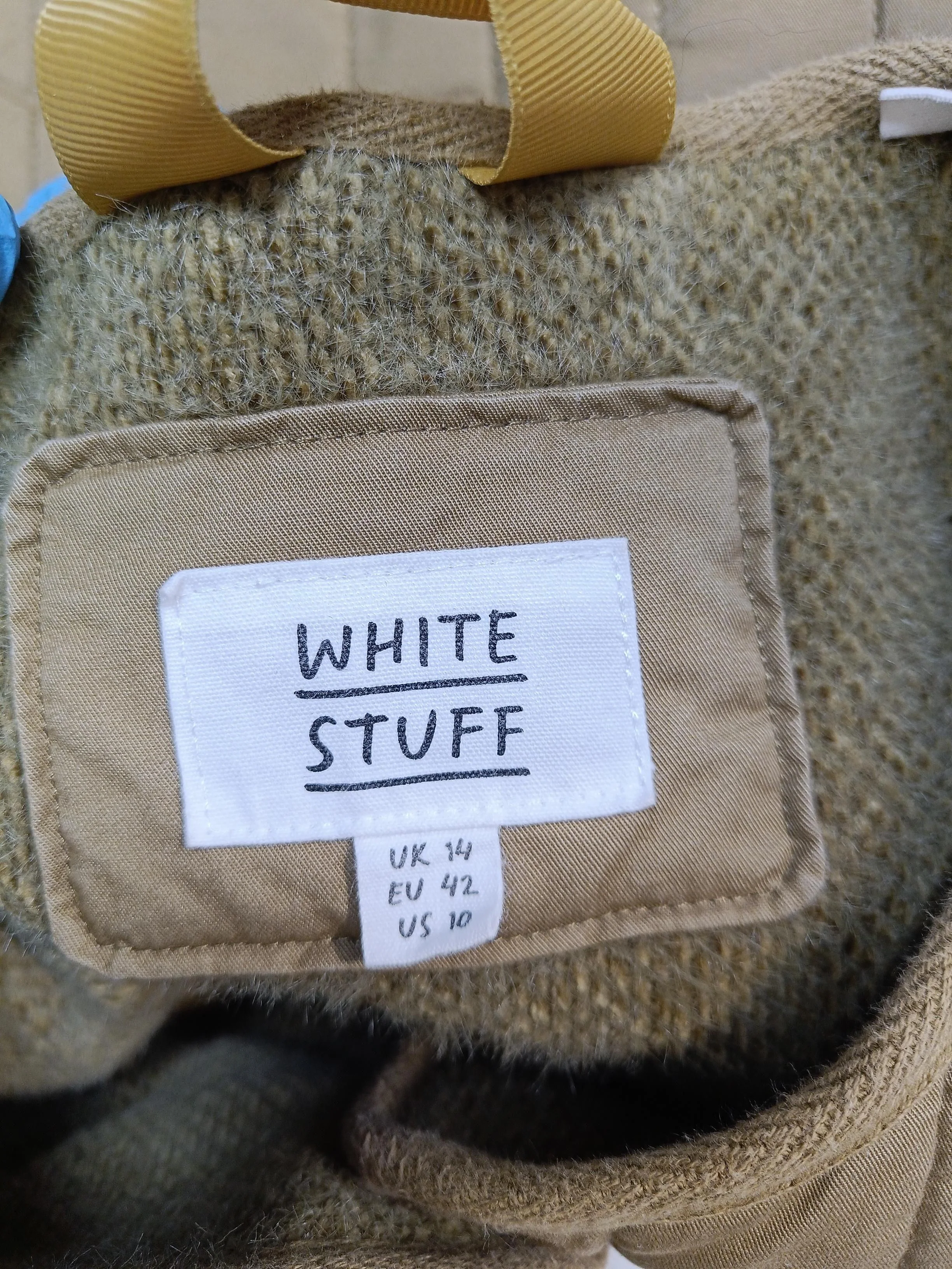 White Stuff Women's Coat UK 14 Tan Cotton with Polyester, Nylon Overcoat - Image 5