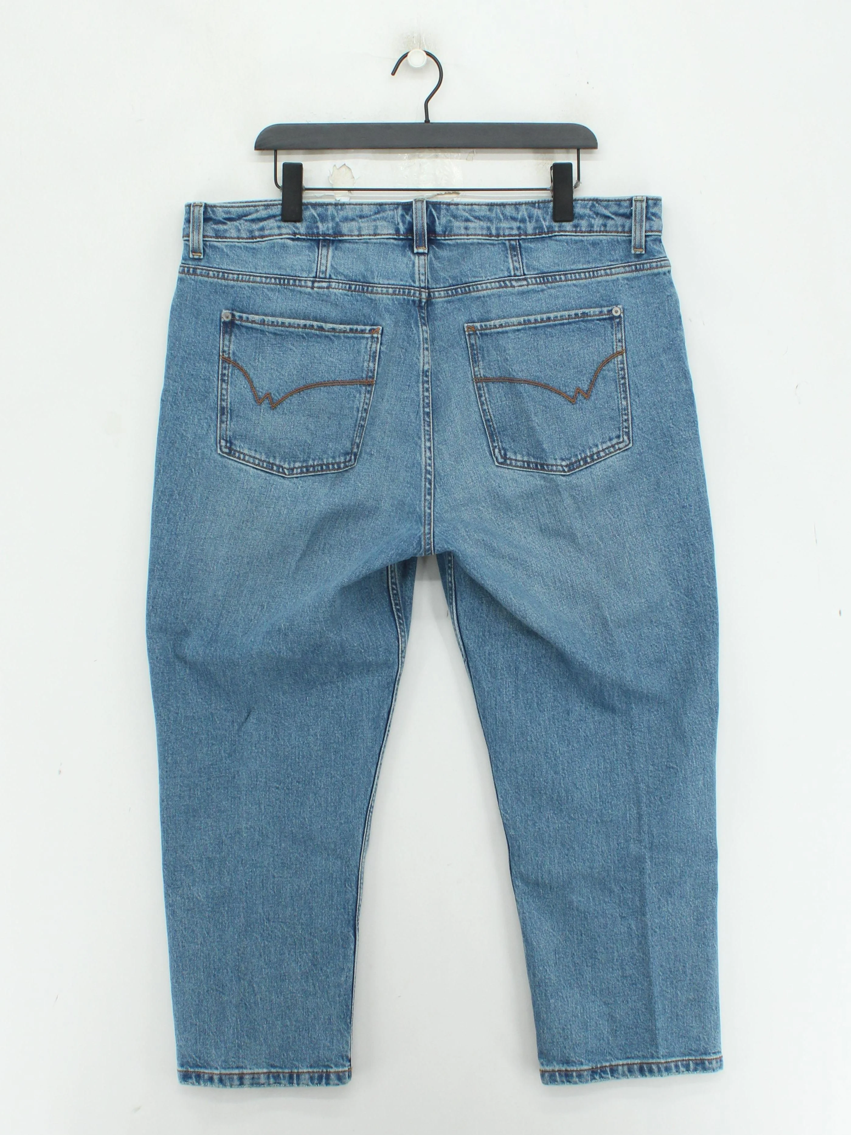 White Stuff Women's Jeans UK 18 Blue Cotton with Elastane Straight - Image 2