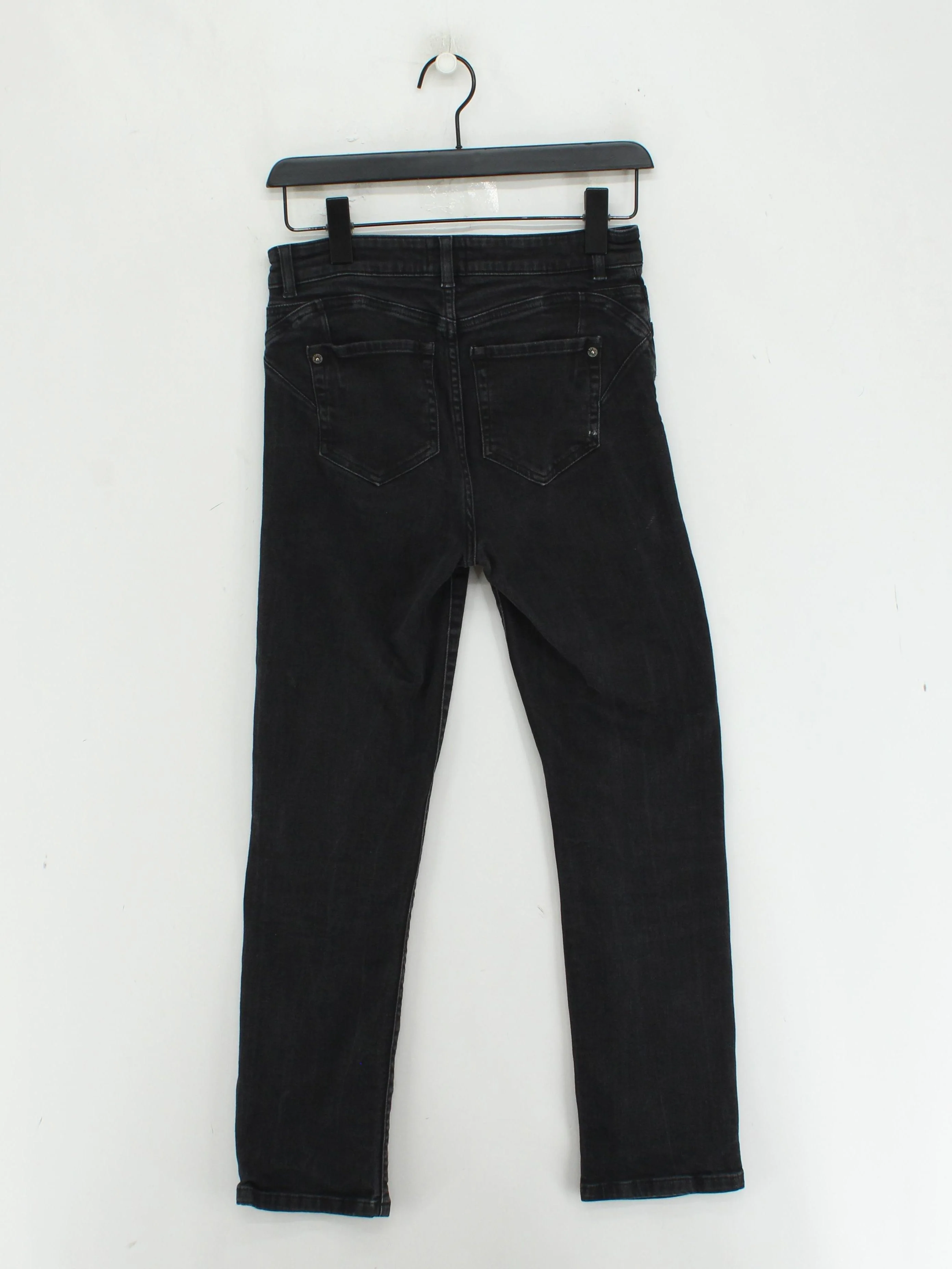 White Stuff Women's Jeans UK 8 Black Cotton with Elastane Straight - Image 2