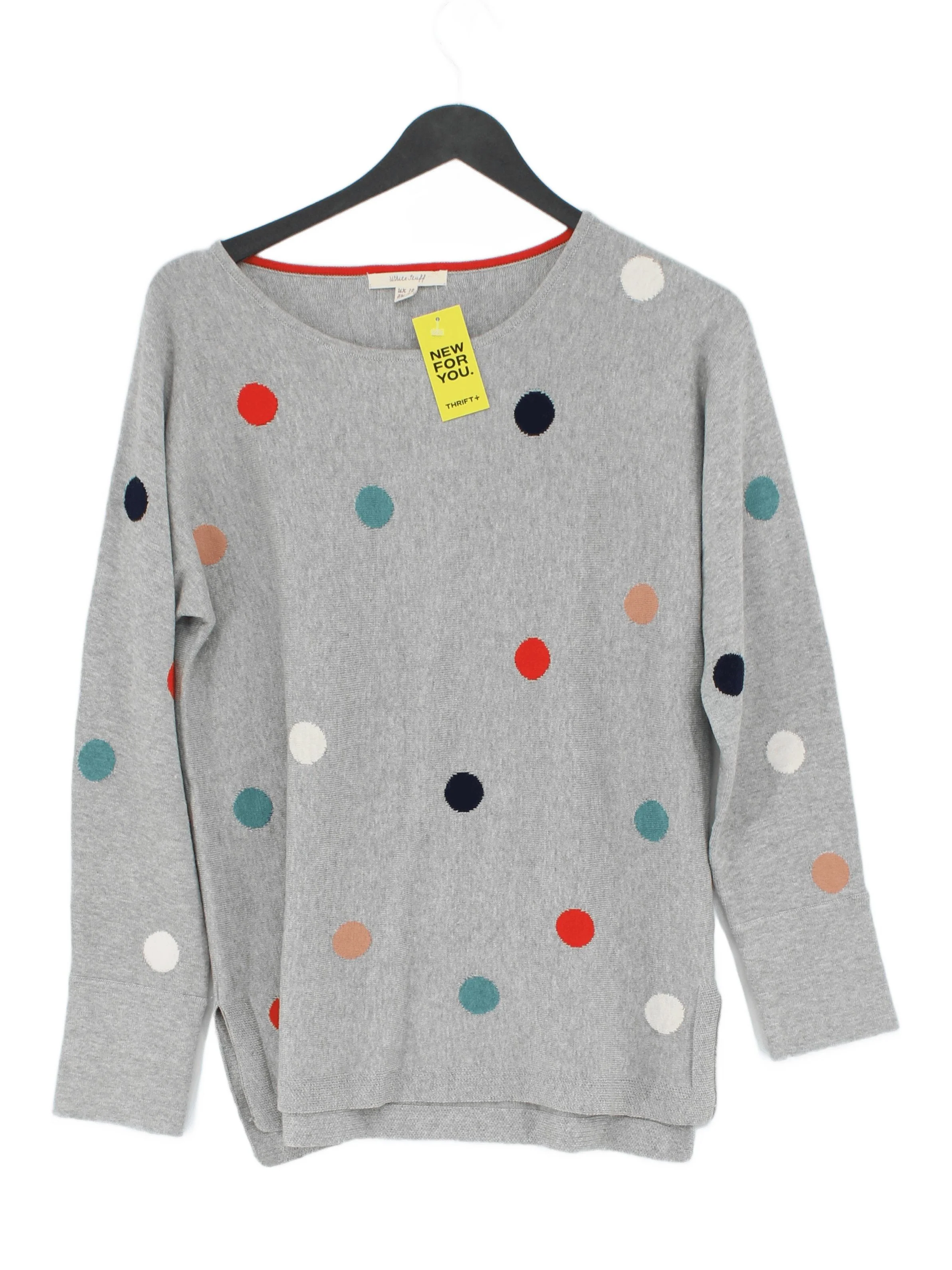 White Stuff Women's Jumper UK 10 Grey Cotton