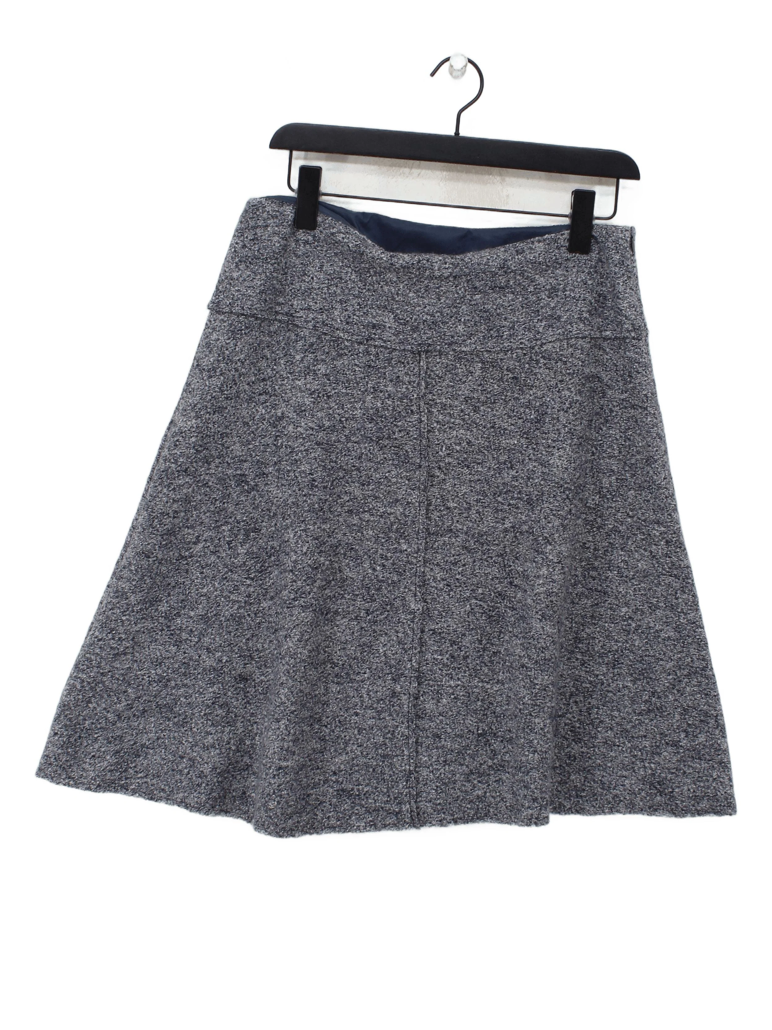 White Stuff Women's Mini Skirt UK 10 Grey Viscose with Wool, Polyester Mini