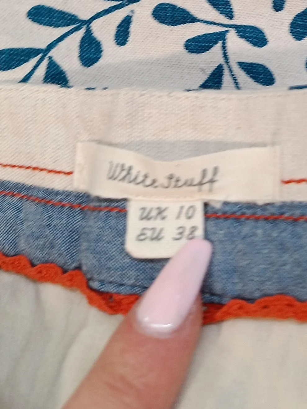 White Stuff Women's Mini Skirt UK 10 Multi Floral Cotton with Cotton Short Mini - Image 5