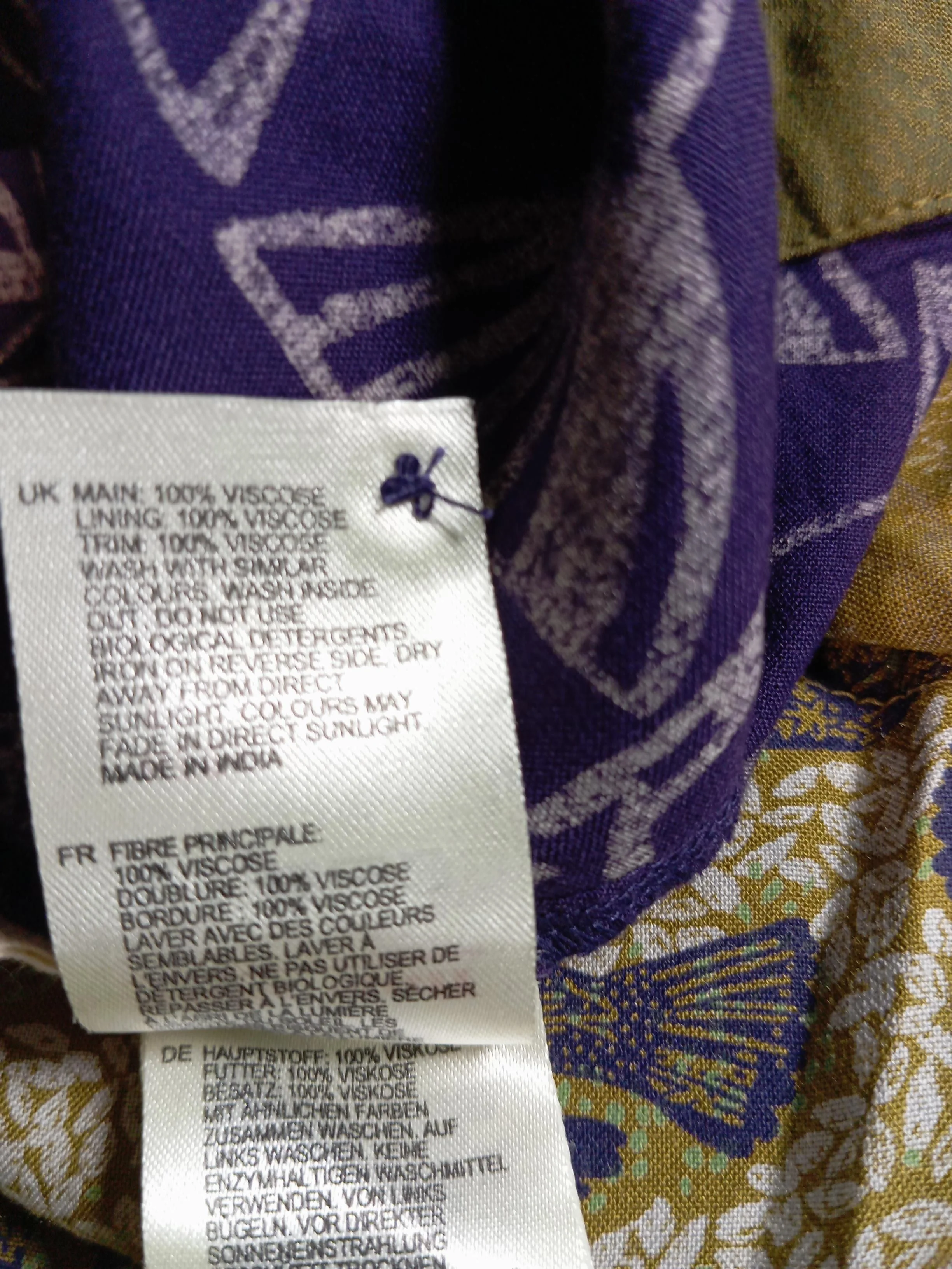 White Stuff Women's Mini Skirt UK 12 Purple Floral 100% Viscose Short Mini - Image 6