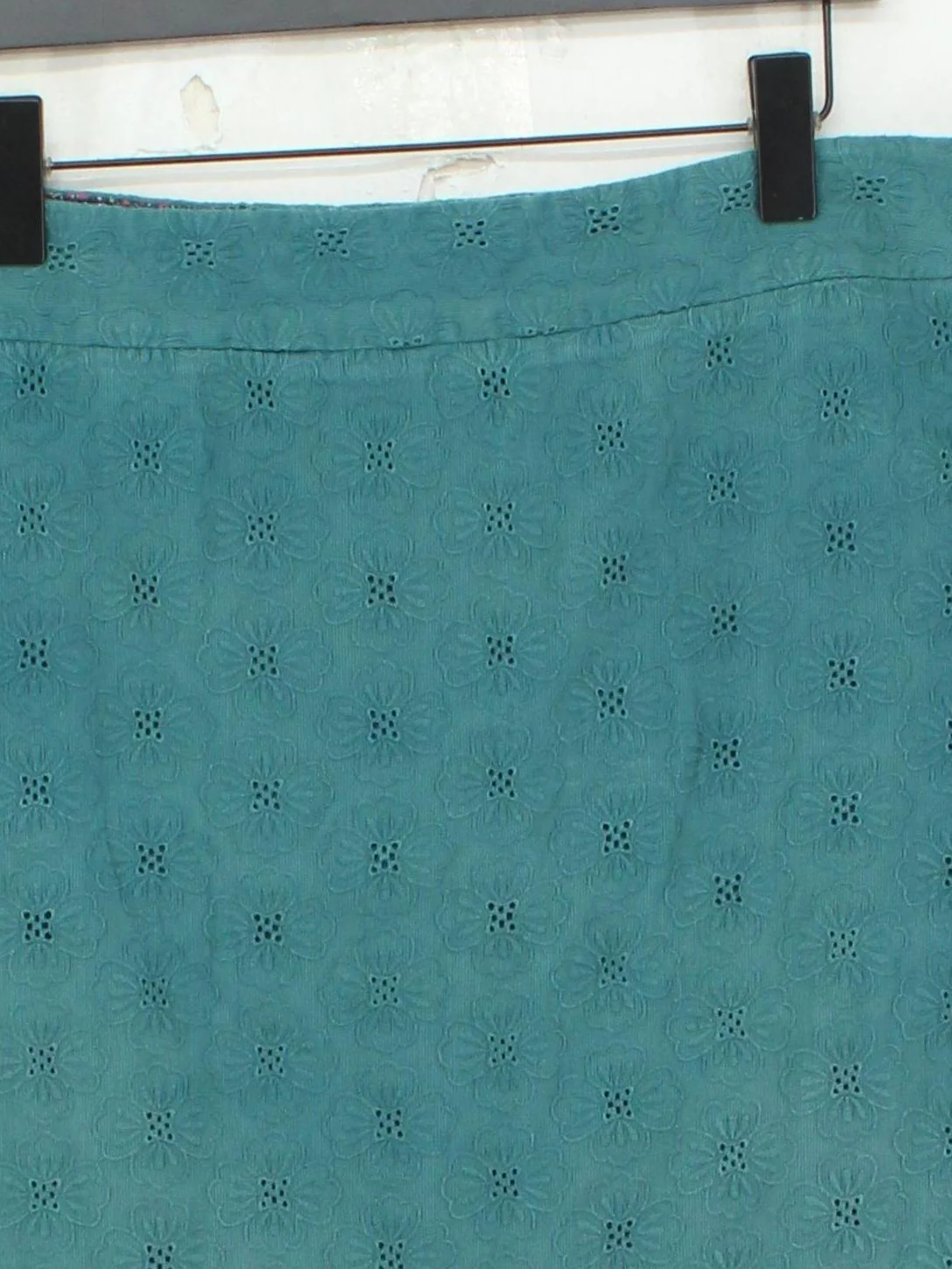 White Stuff Women's Mini Skirt UK 16 Green Floral Cotton with Viscose Short Mini - Image 3