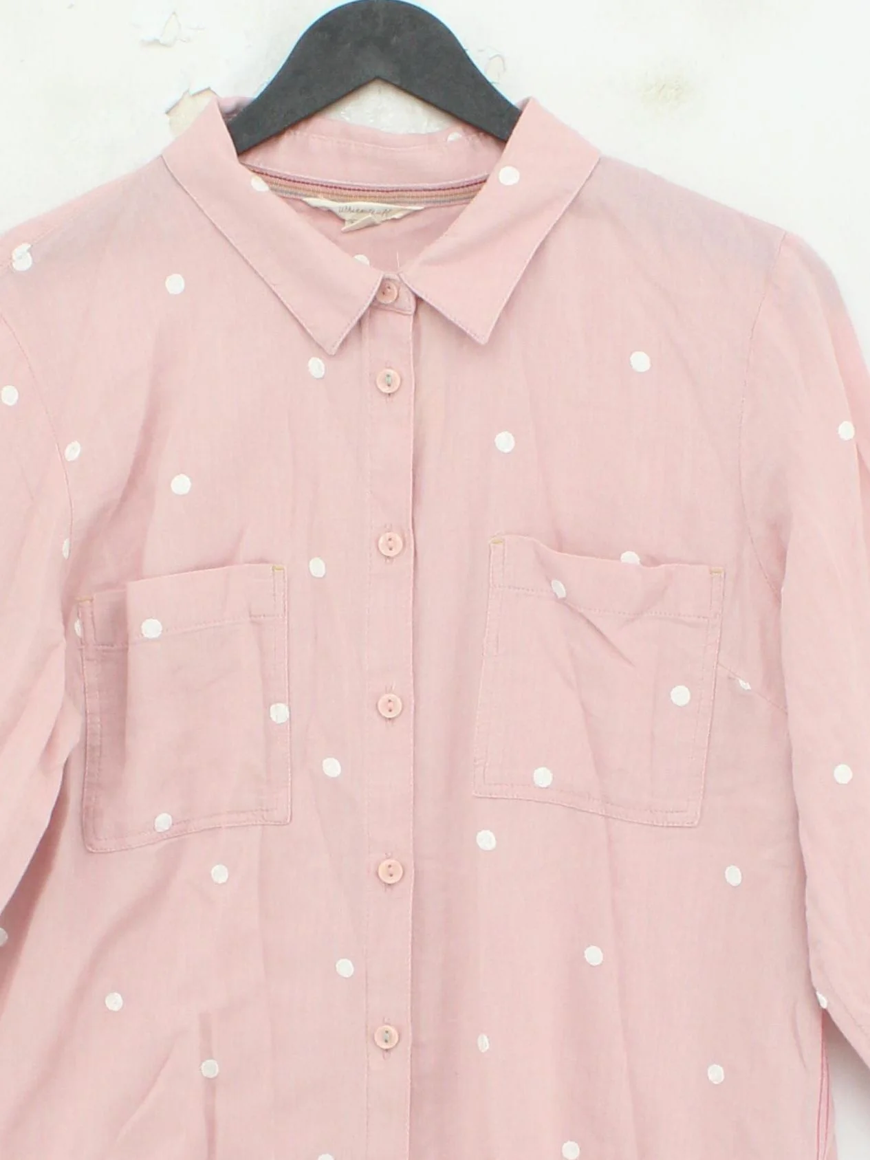White Stuff Women's Shirt UK 10 Pink Cotton with Viscose Basic - Image 3