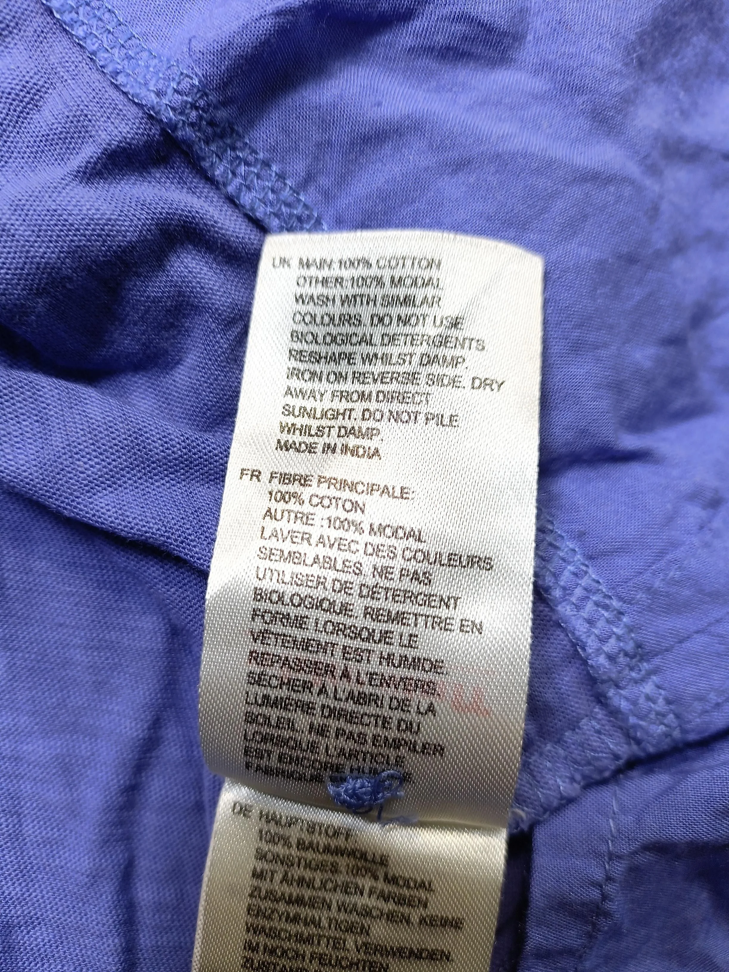 White Stuff Women's Shirt UK 10 Purple Cotton with Lyocell Modal Basic - Image 6