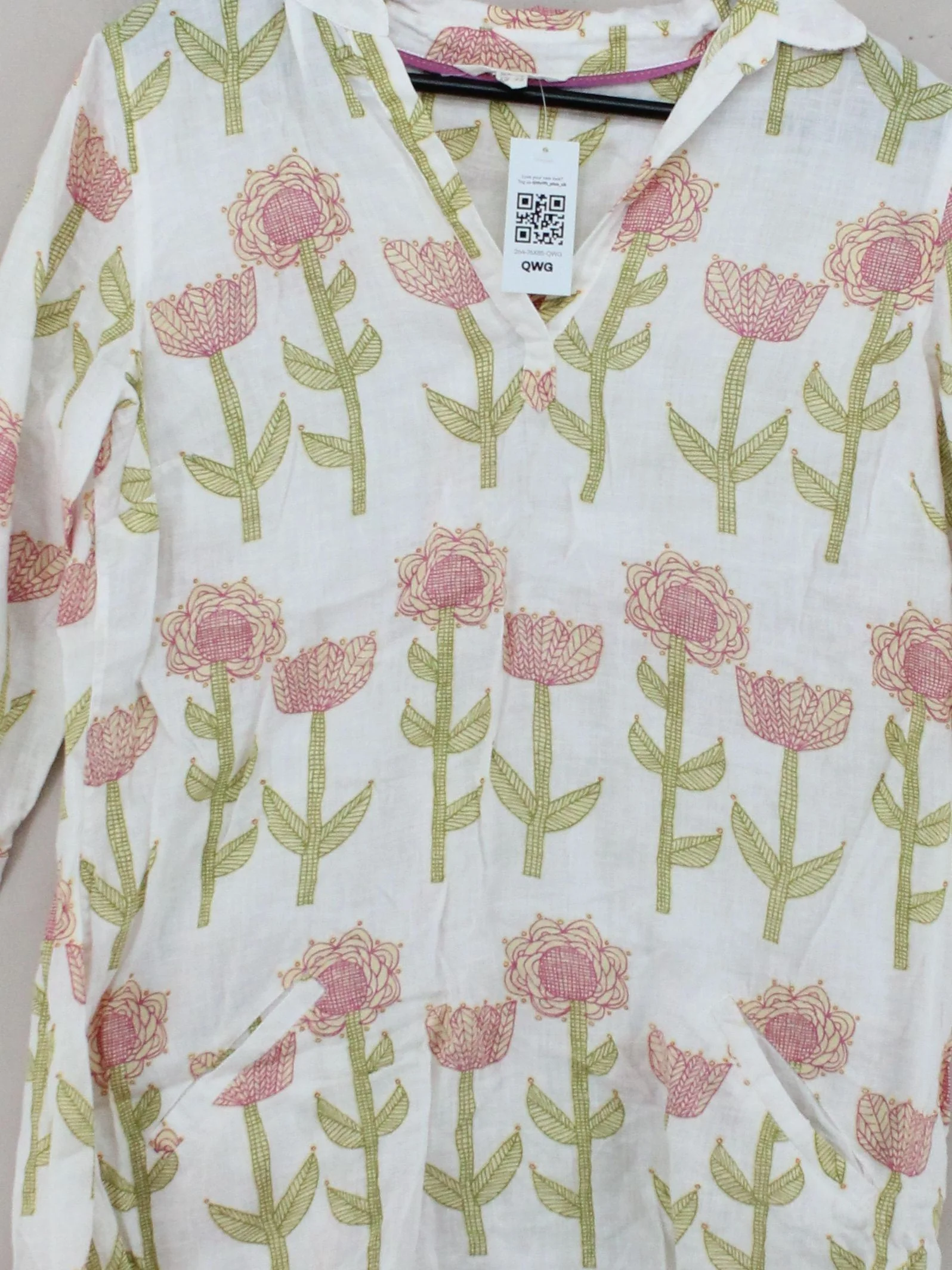 White Stuff Women's Shirt UK 14 White 100% Linen Basic - Image 3