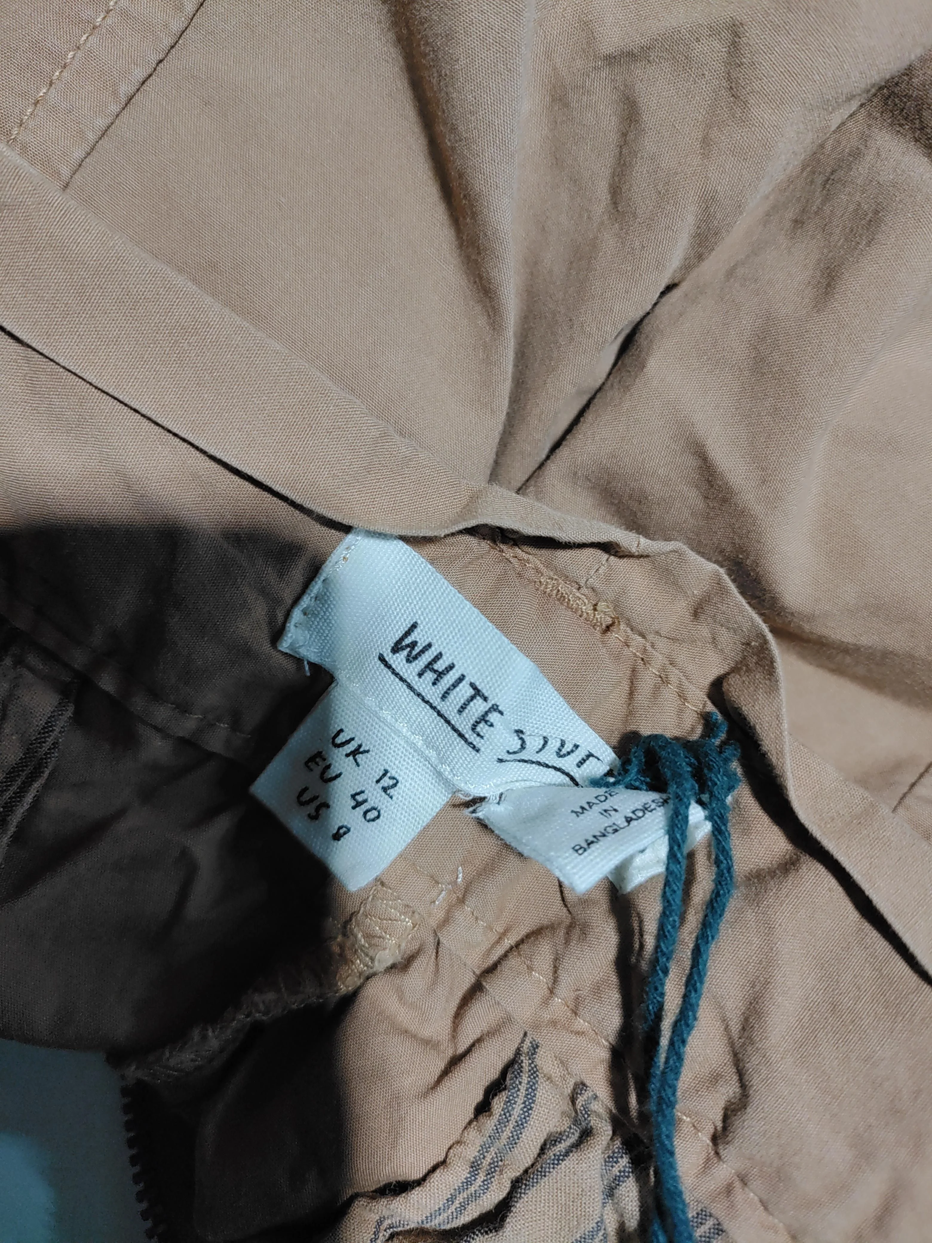 White Stuff Women's Shorts UK 12 Brown 100% Cotton Paperbag - Image 6