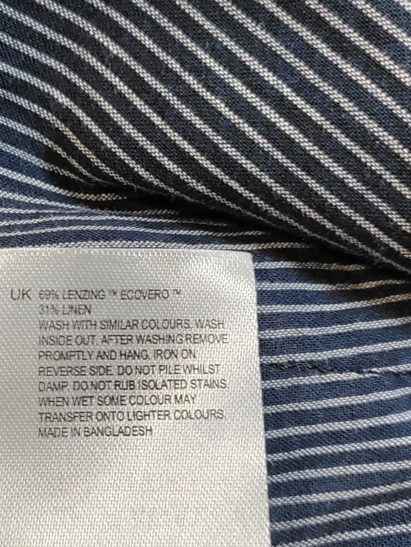 White Stuff Women's Shorts UK 16 Blue Viscose with Linen Cut-Off - Image 6