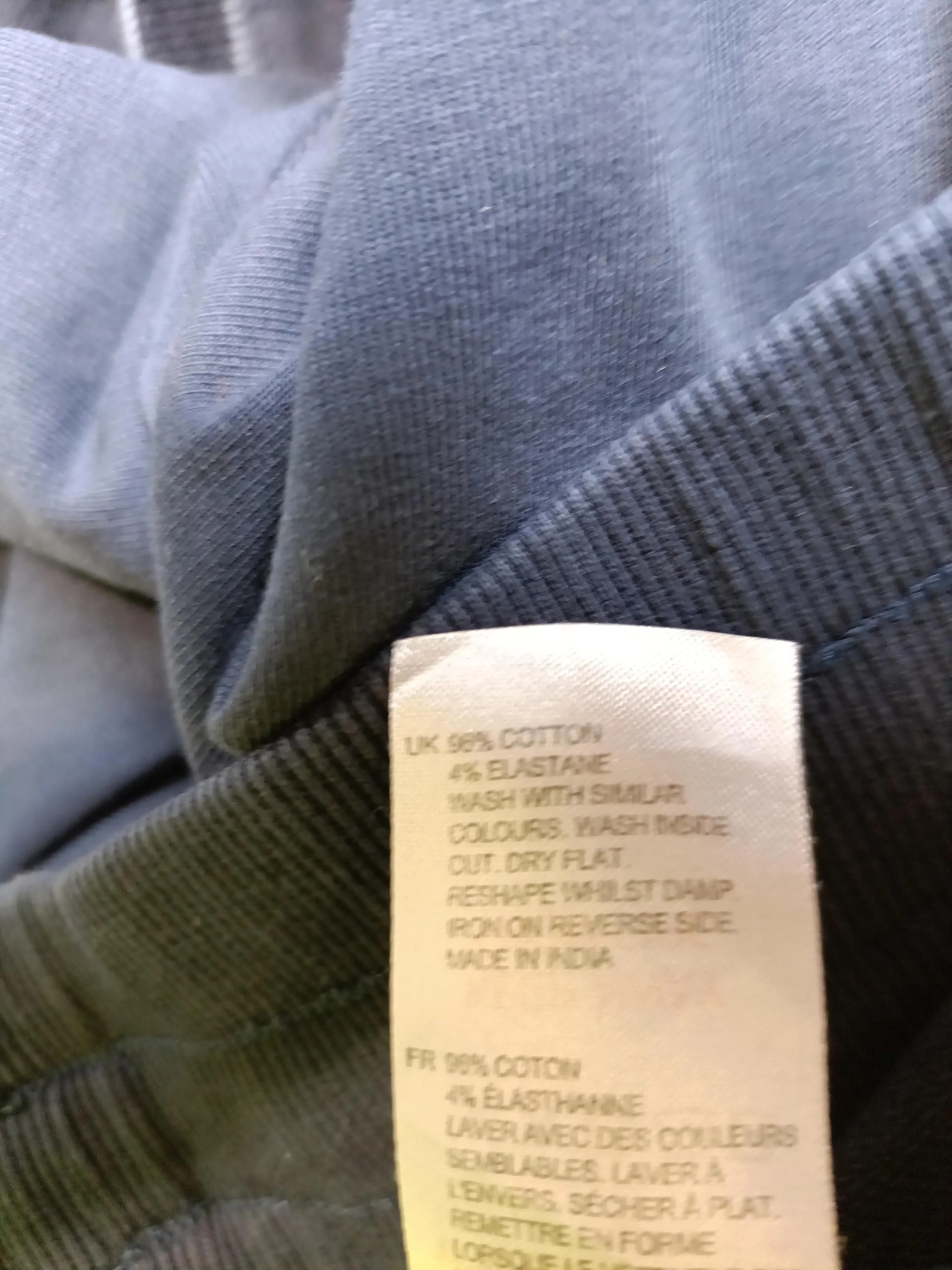 White Stuff Women's Sports Bottoms UK 8 Blue Cotton with Elastane Sweatpants - Image 7