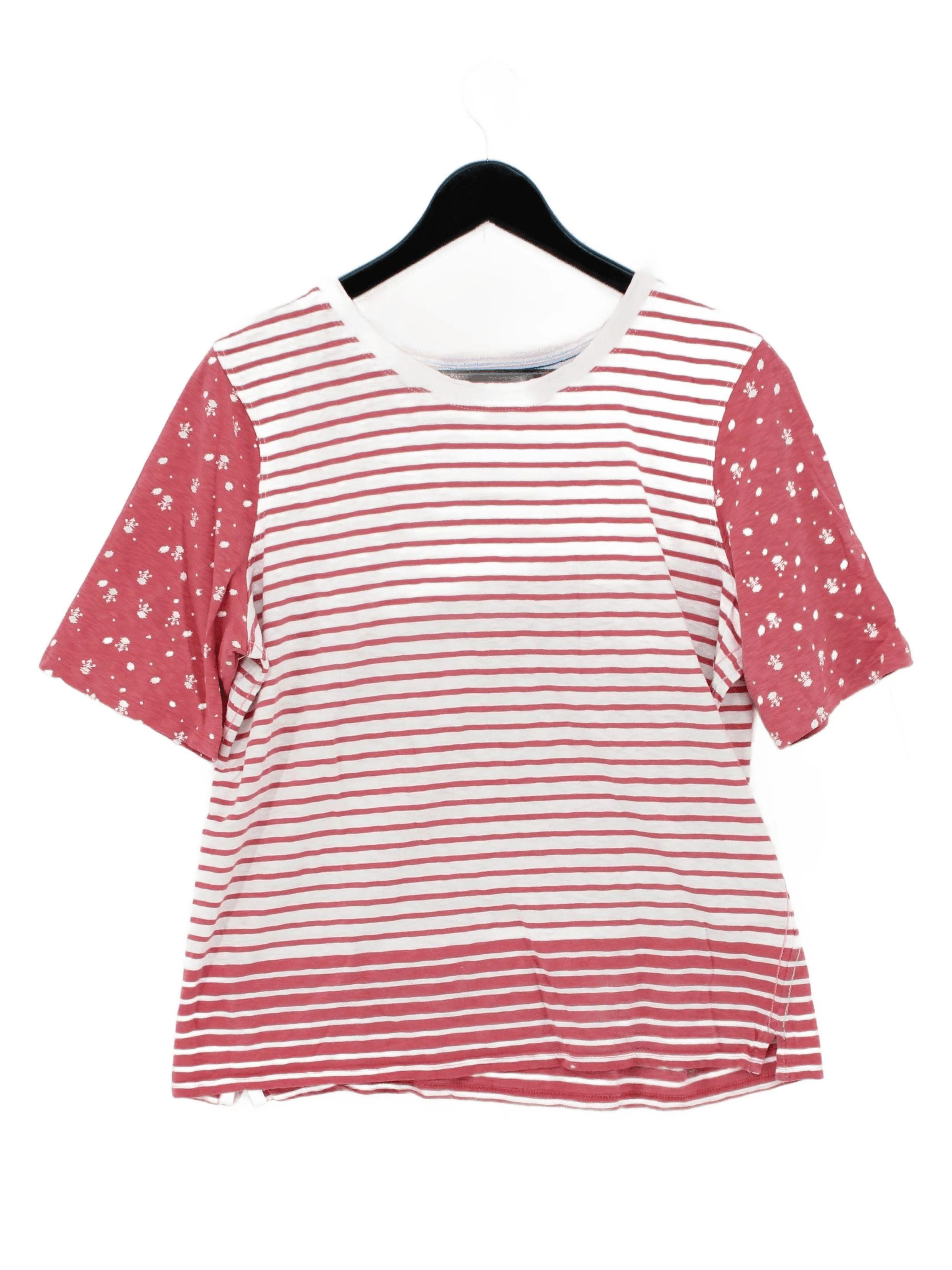 White Stuff Women's T-Shirt UK 14 Red 100% Cotton Basic
