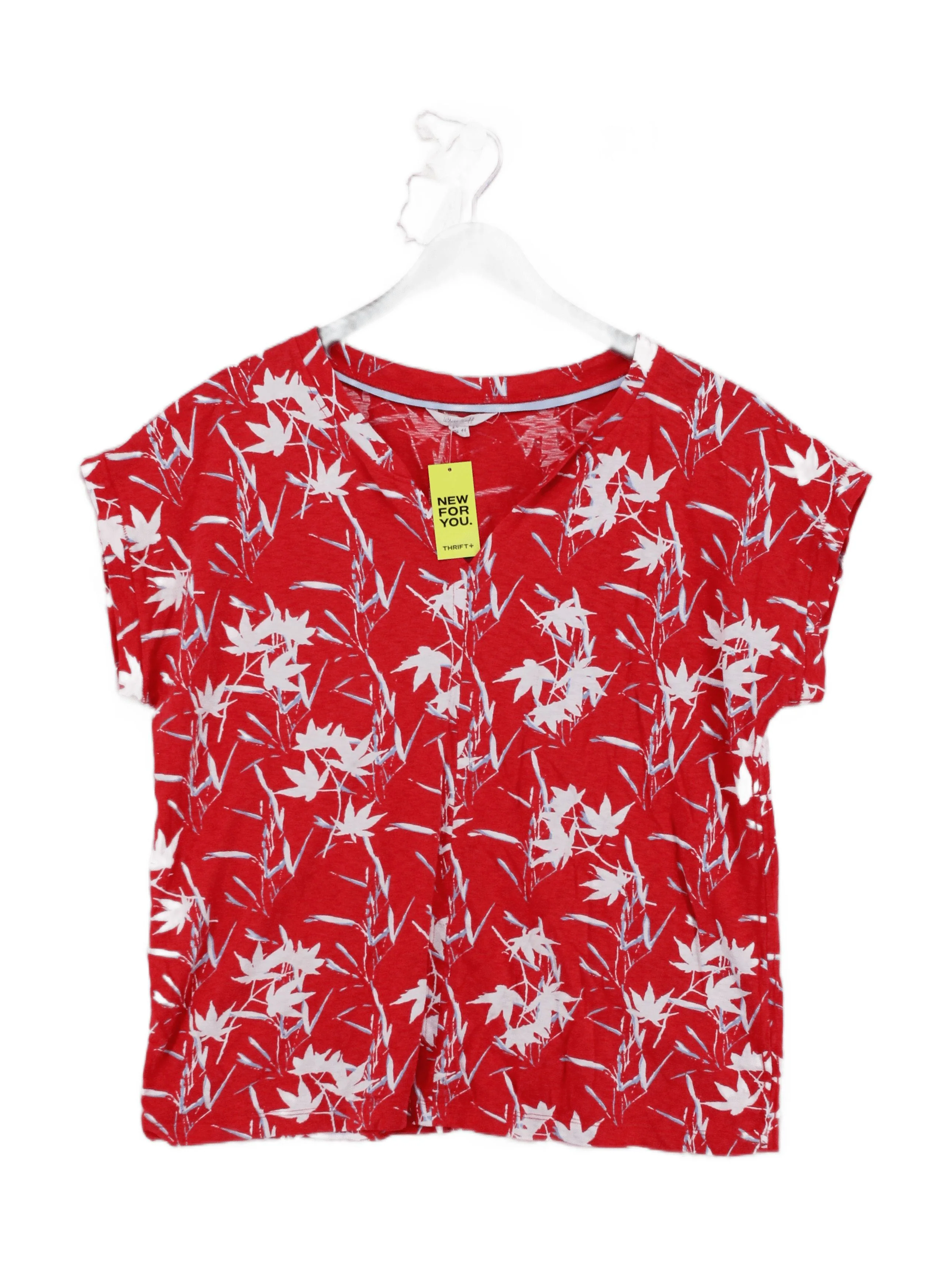 White Stuff Women's T-Shirt UK 18 Red 100% Cotton Basic