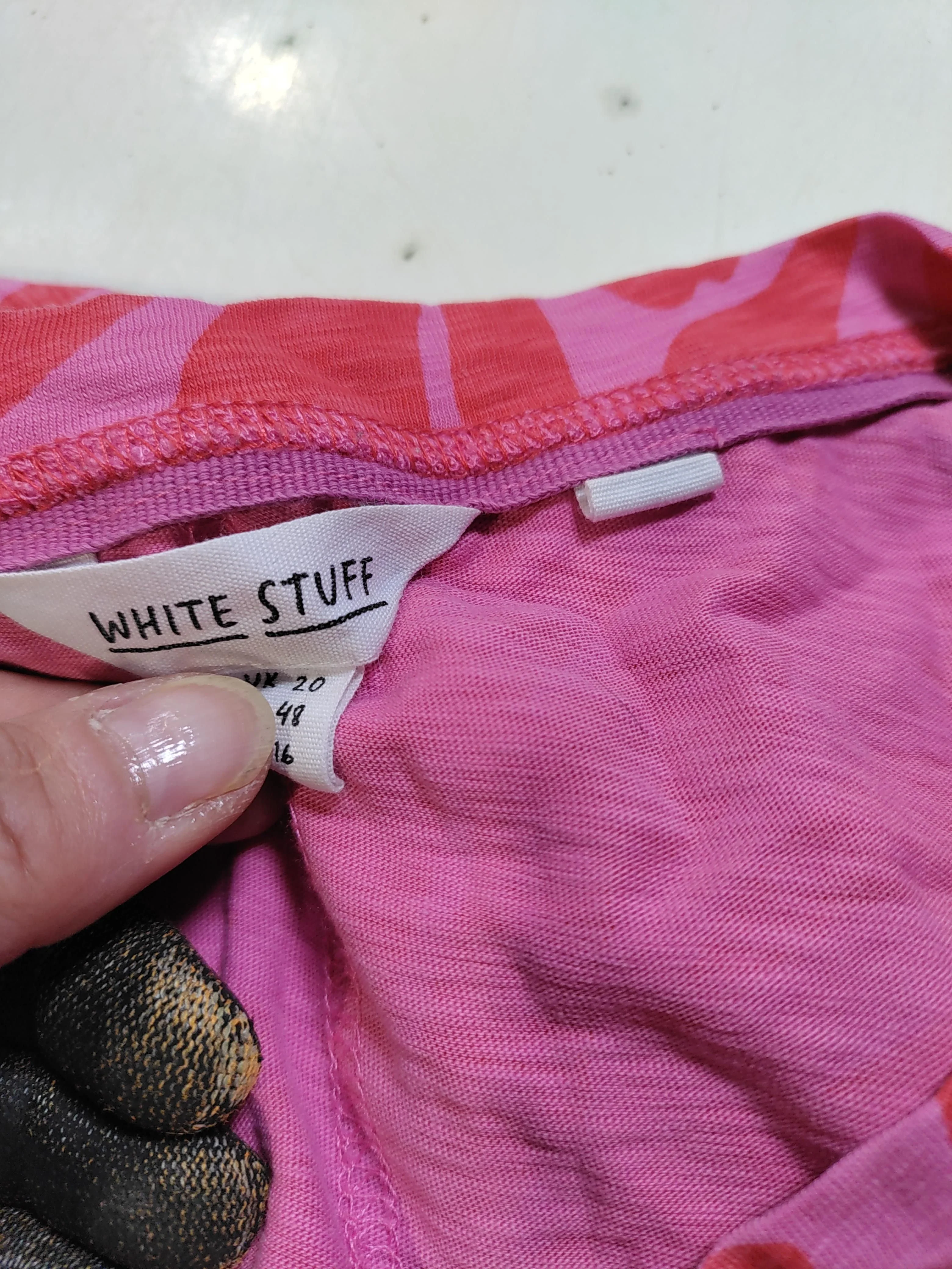 White Stuff Women's T-Shirt UK 20 Pink 100% Cotton Basic - Image 5
