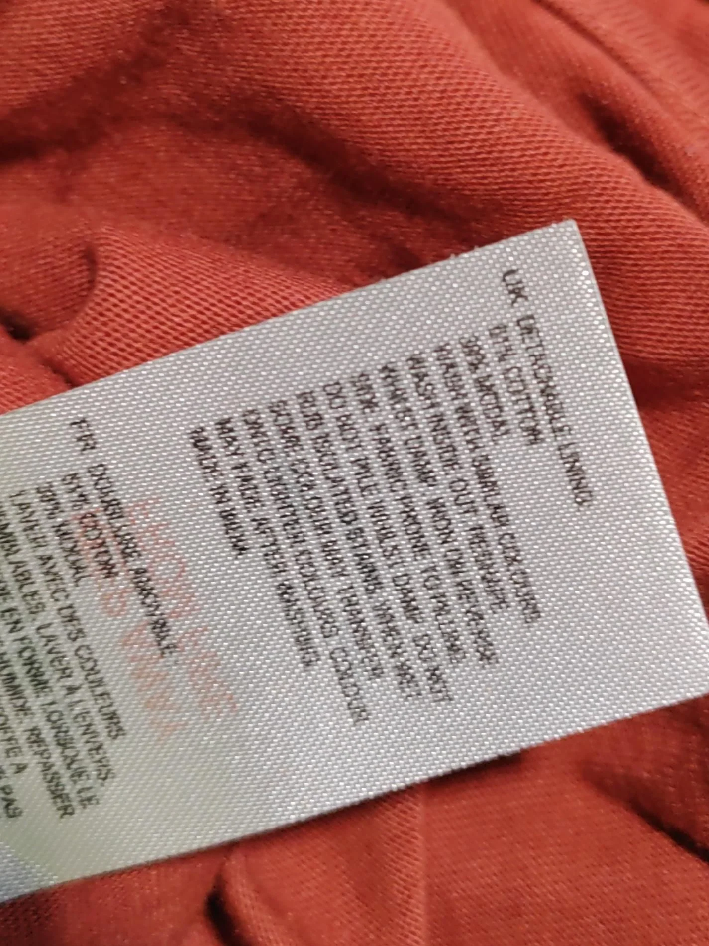 White Stuff Women's Top UK 10 Red Cotton with Elastane Basic - Image 6