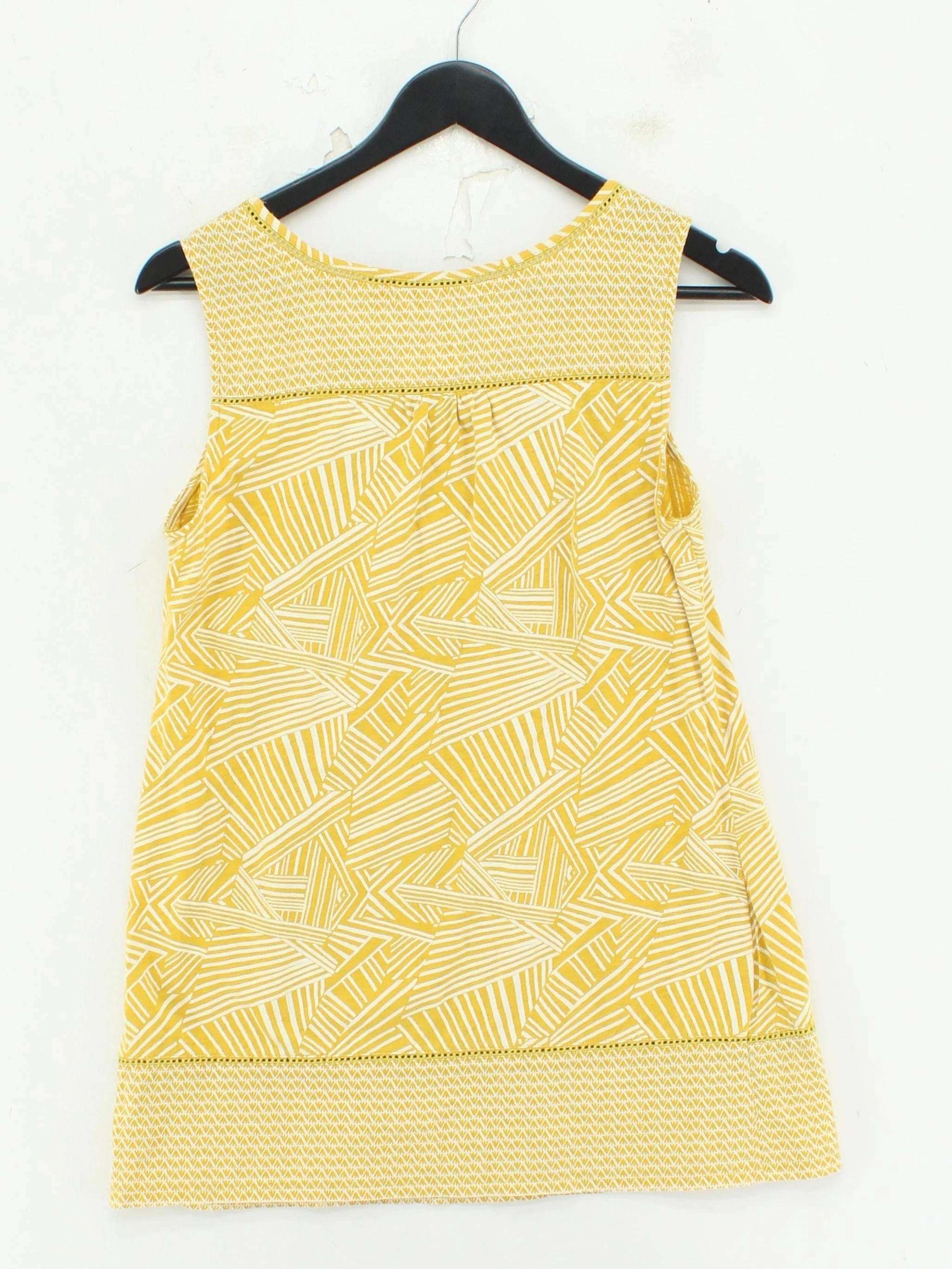 White Stuff Women's Top UK 10 Yellow 100% Cotton Basic - Image 2