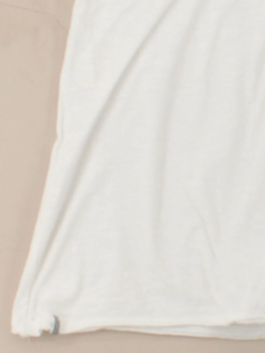 White Stuff Women's Top UK 16 White 100% Cotton Short Sleeve V-Neck Jersey - Image 4
