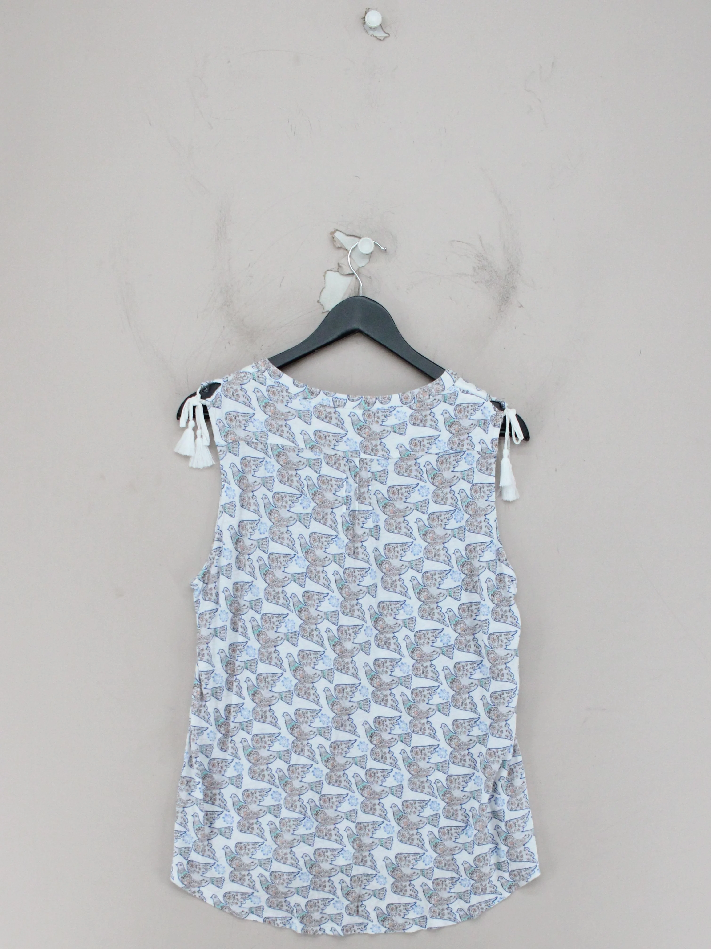 White Stuff Women's Top UK 16 White Linen with Viscose Basic - Image 2