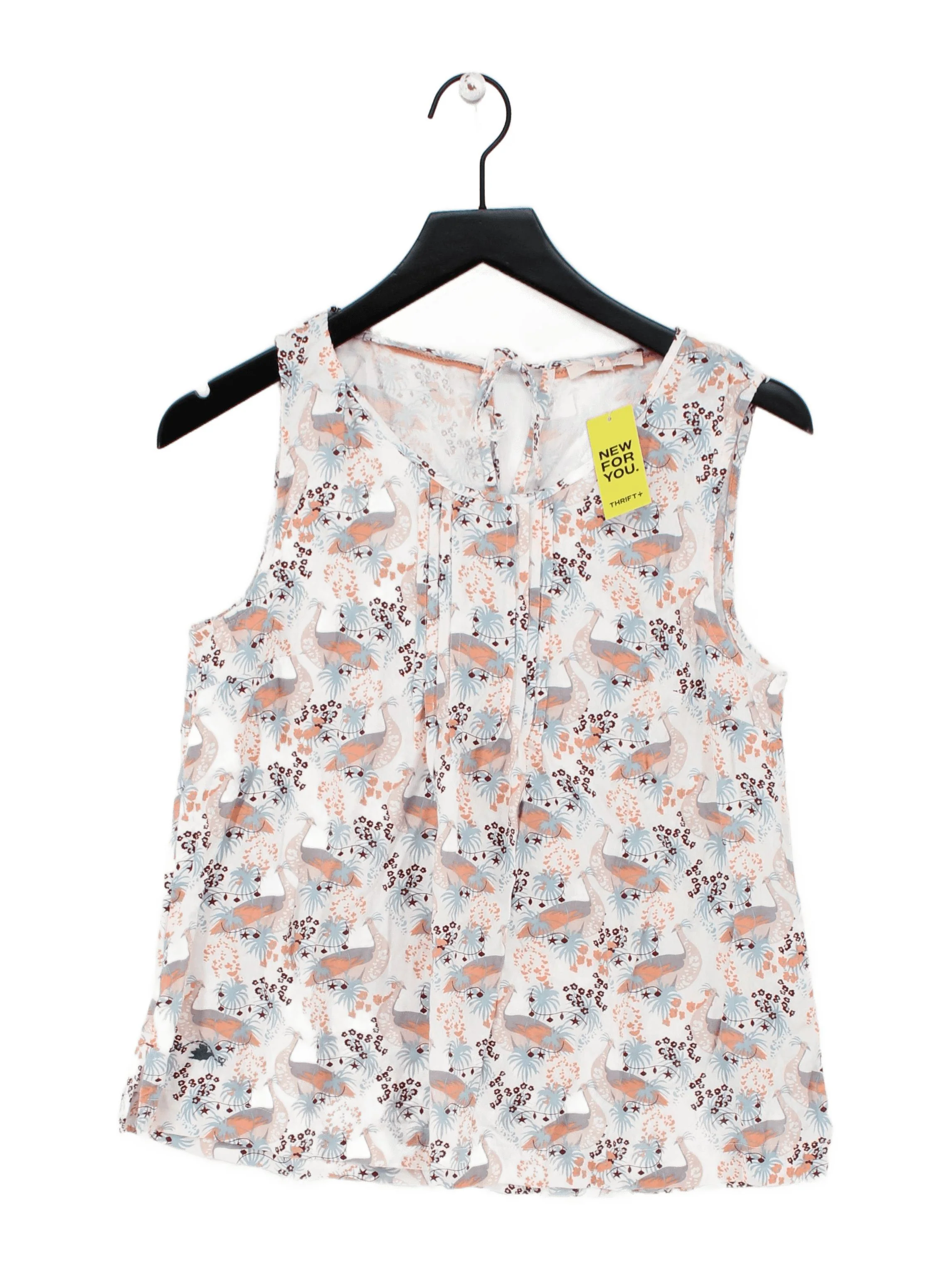 White Stuff Women's Top UK 8 White Cotton with Viscose Basic