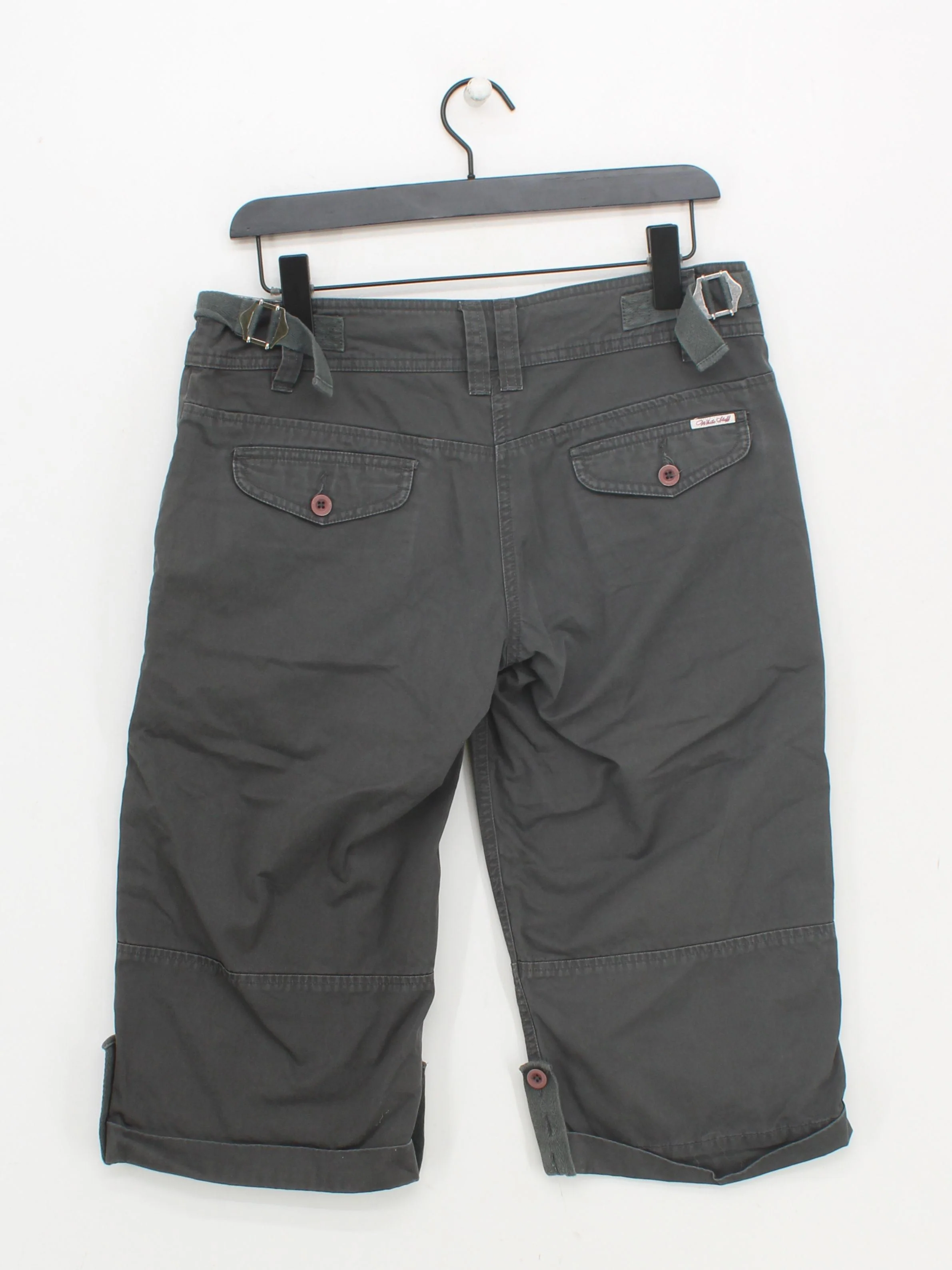 White Stuff Women's Trousers UK 10 Grey 100% Cotton Straight Capri - Image 2