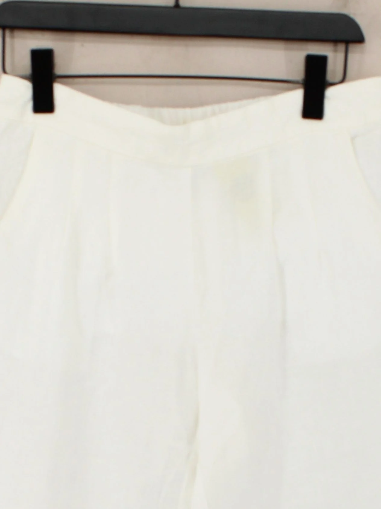 White Stuff Women's Trousers UK 10 White 100% Linen Tapered Chino - Image 3