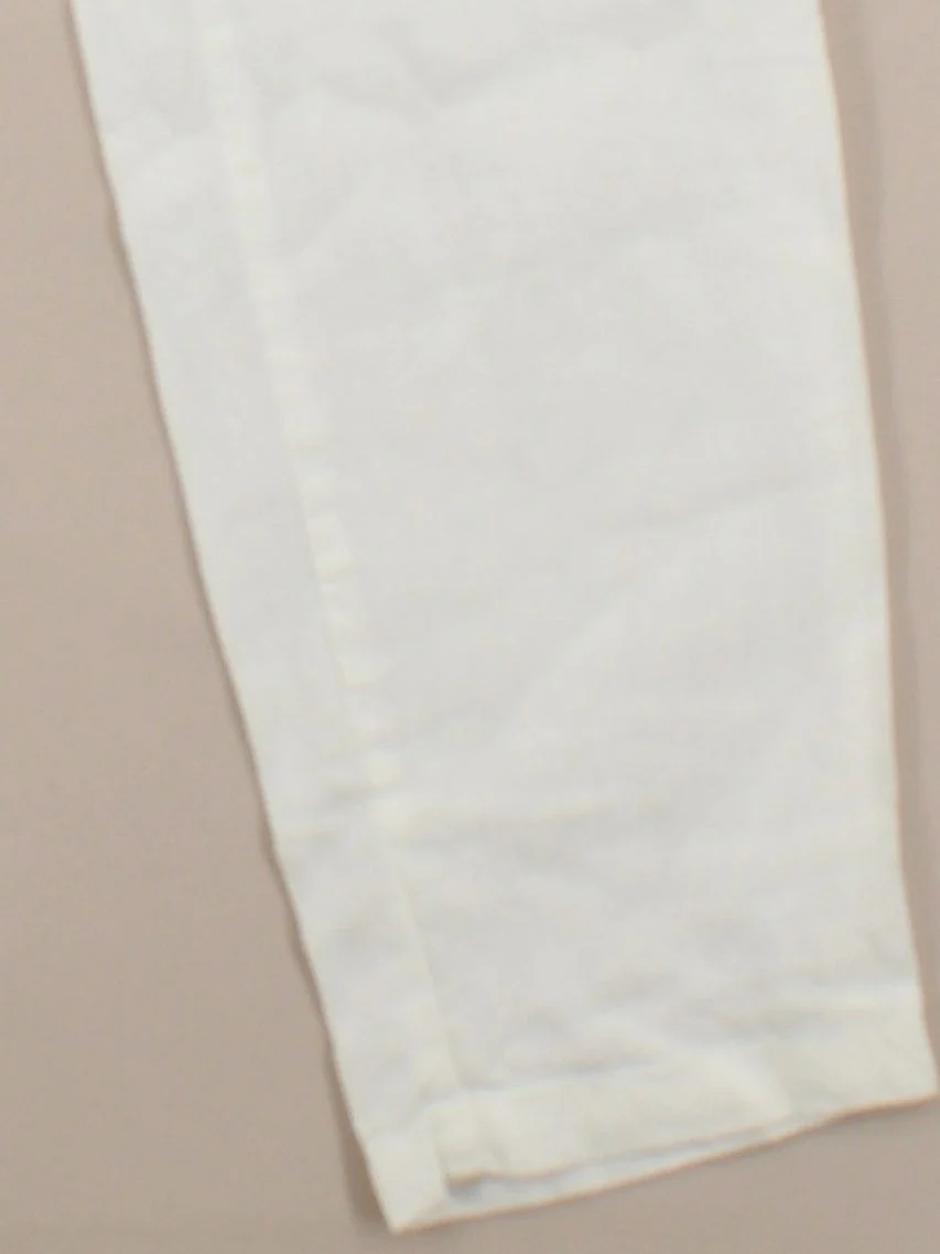 White Stuff Women's Trousers UK 10 White 100% Linen Tapered Chino - Image 4
