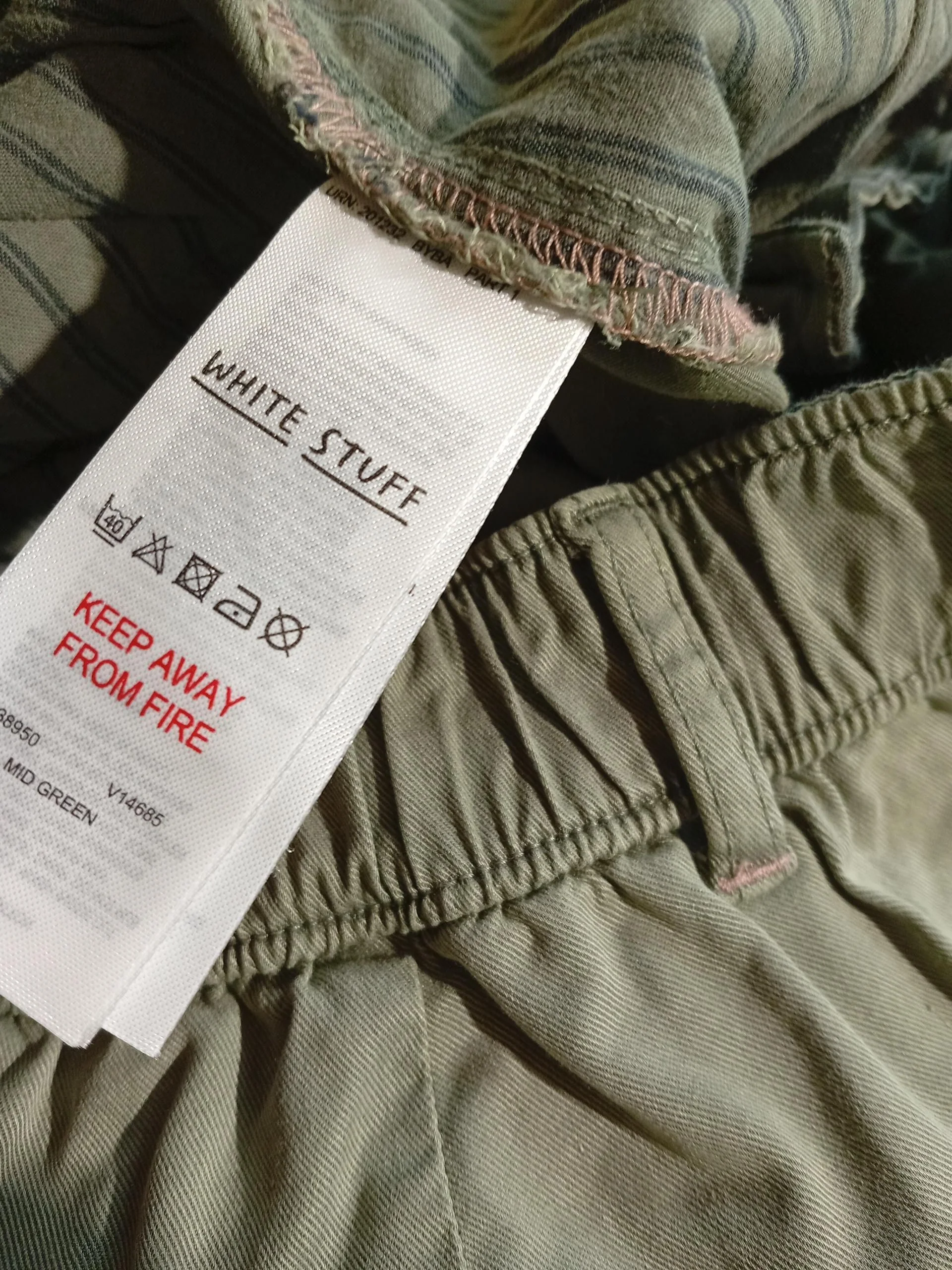 White Stuff Women's Trousers UK 12 Green Rayon with Cotton, Elastane Cargo - Image 5