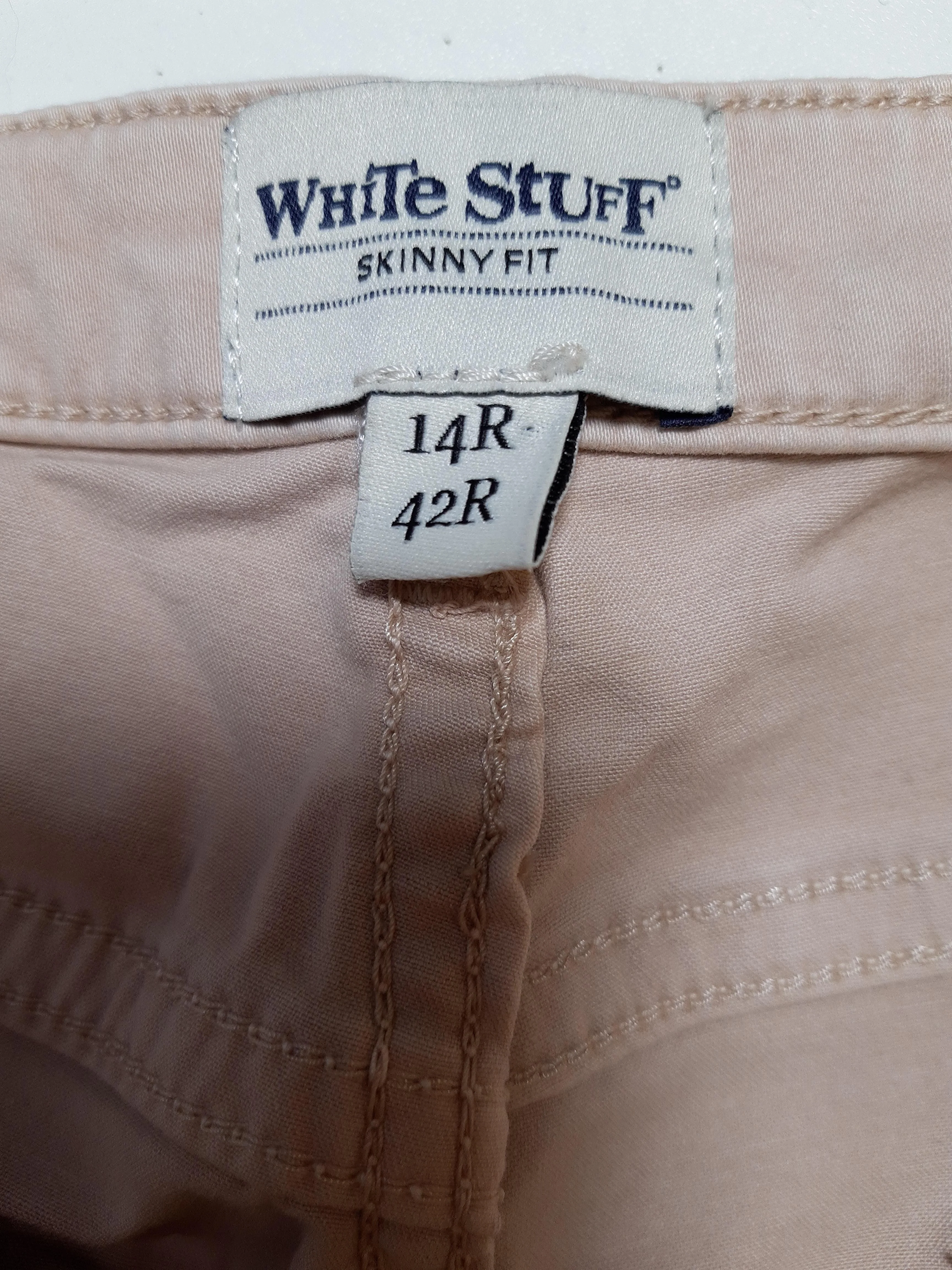 White Stuff Women's Trousers UK 14 Tan Cotton with Elastane Skinny Chino - Image 5
